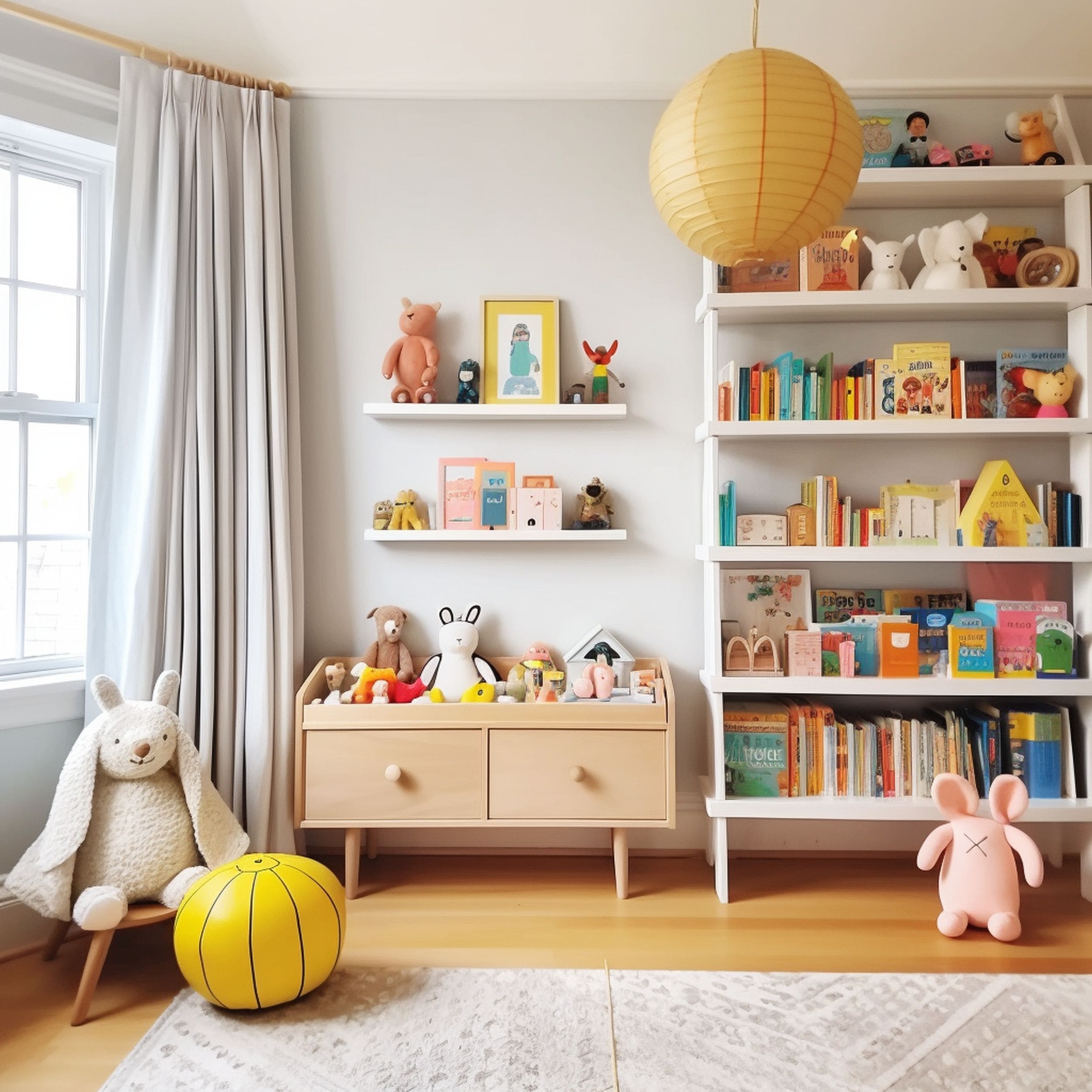 Scandinavian Nursery With Colorful Accents