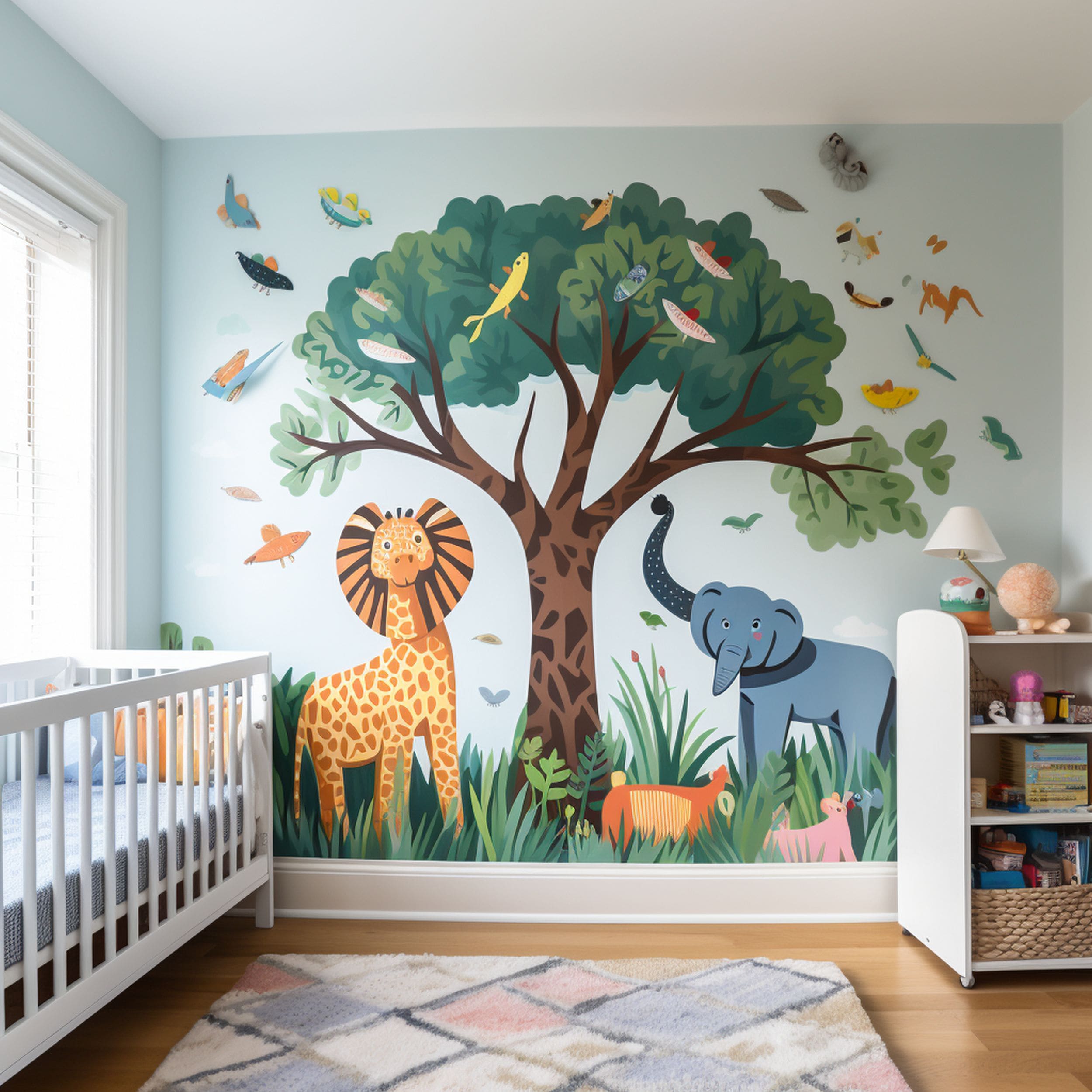 Jungle Tree Wall Decoration in Nursery