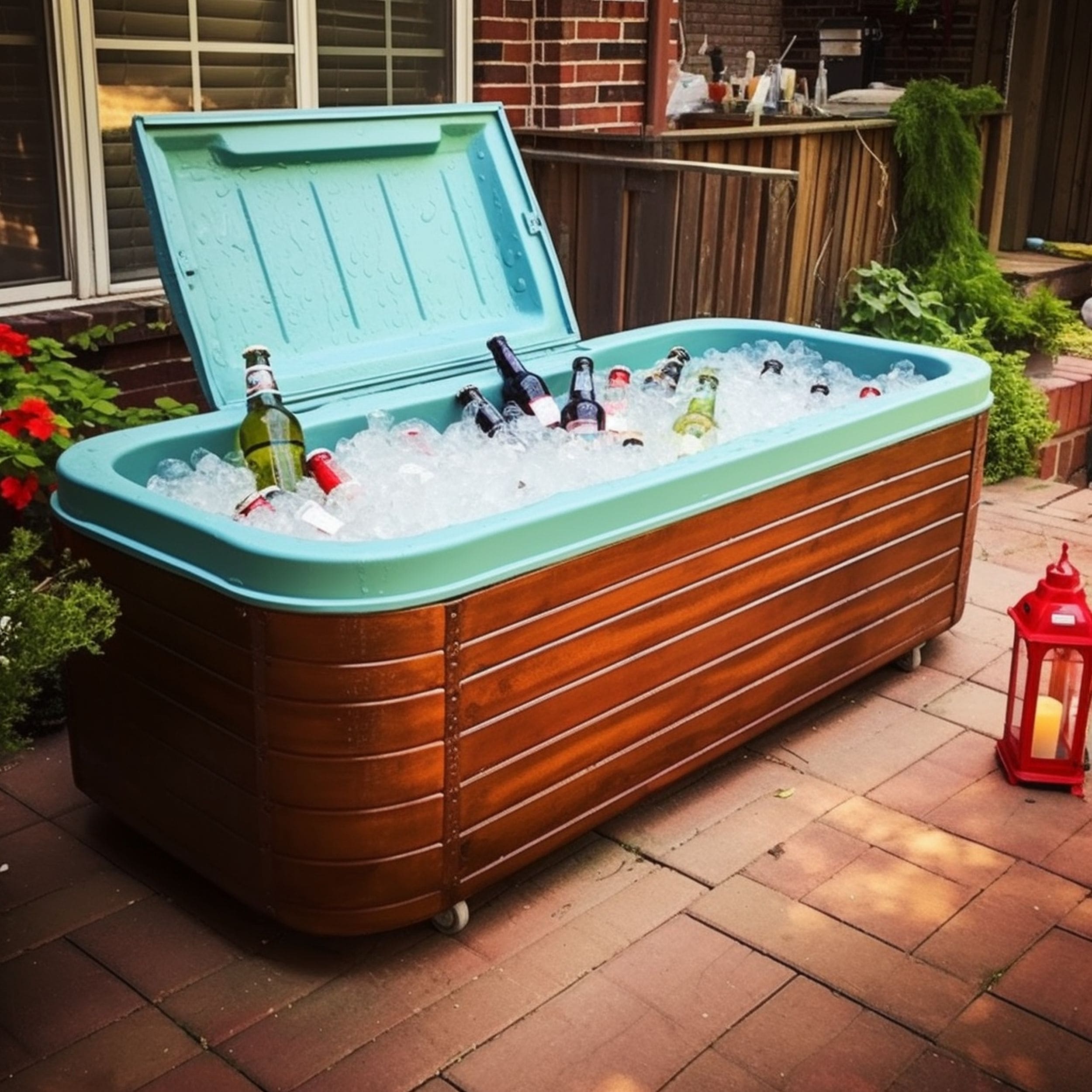 DIY Cast Iron Bathtub Used as Ice Chest