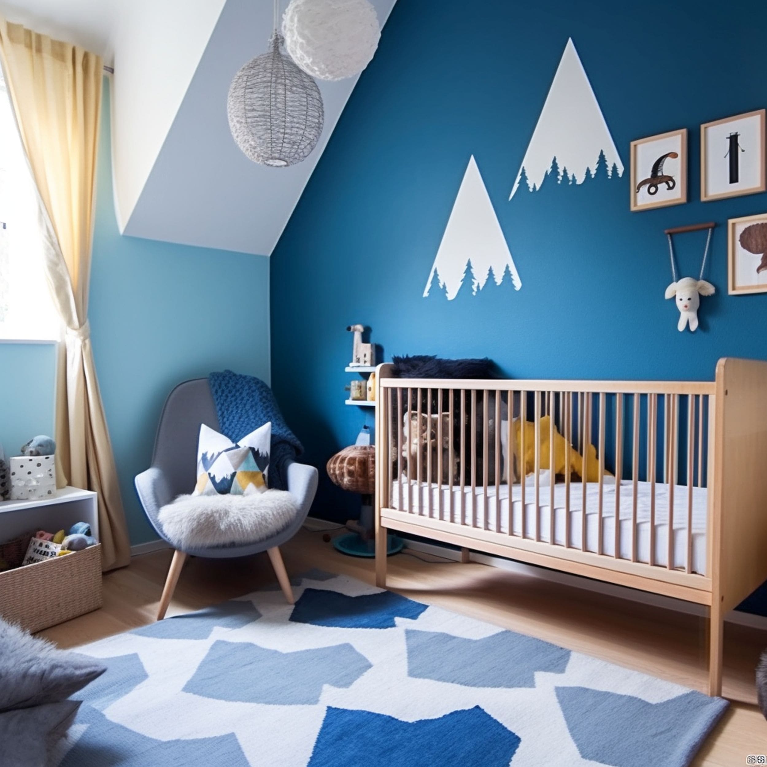 Blue Scandinavian Nursery