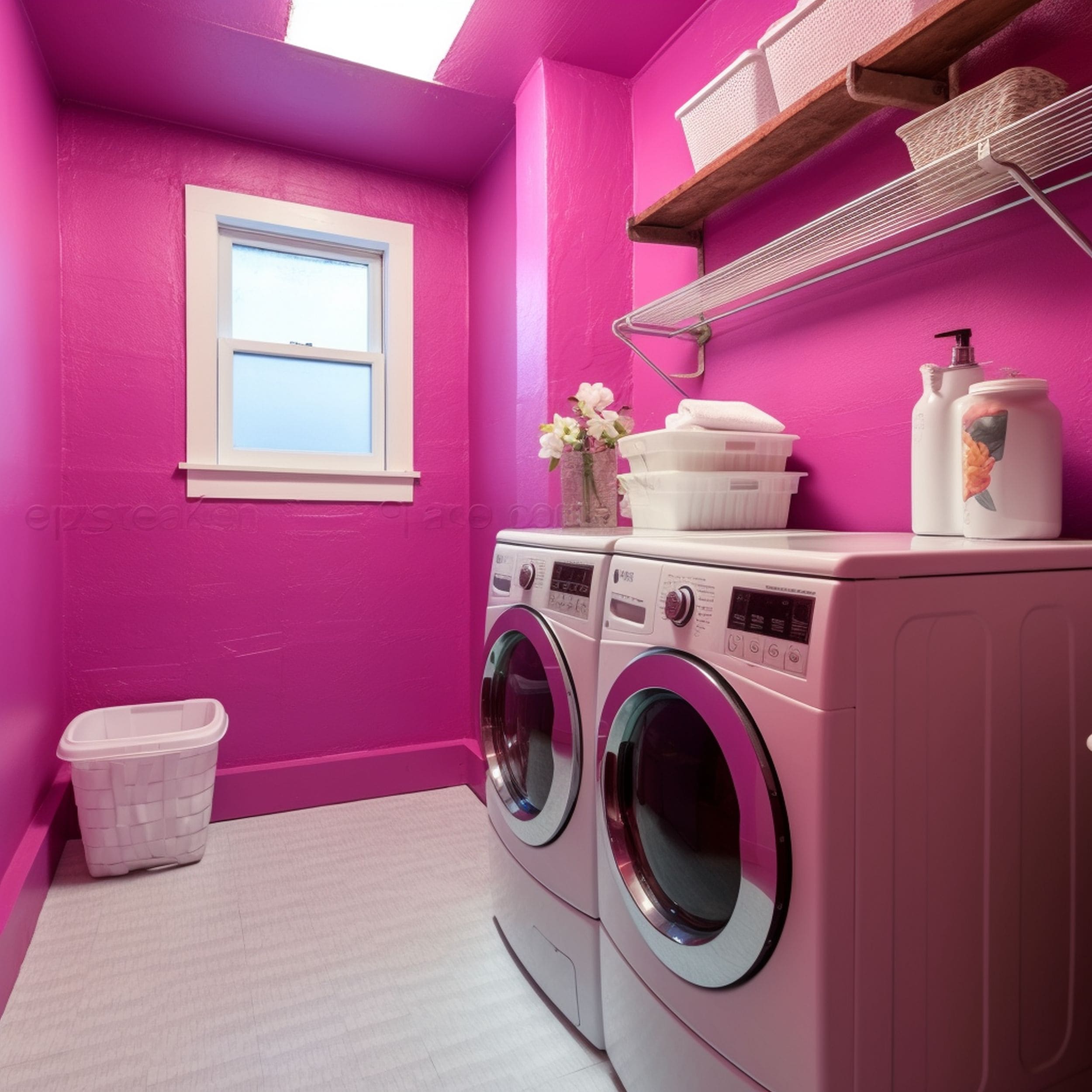 Pink Laundry Room
