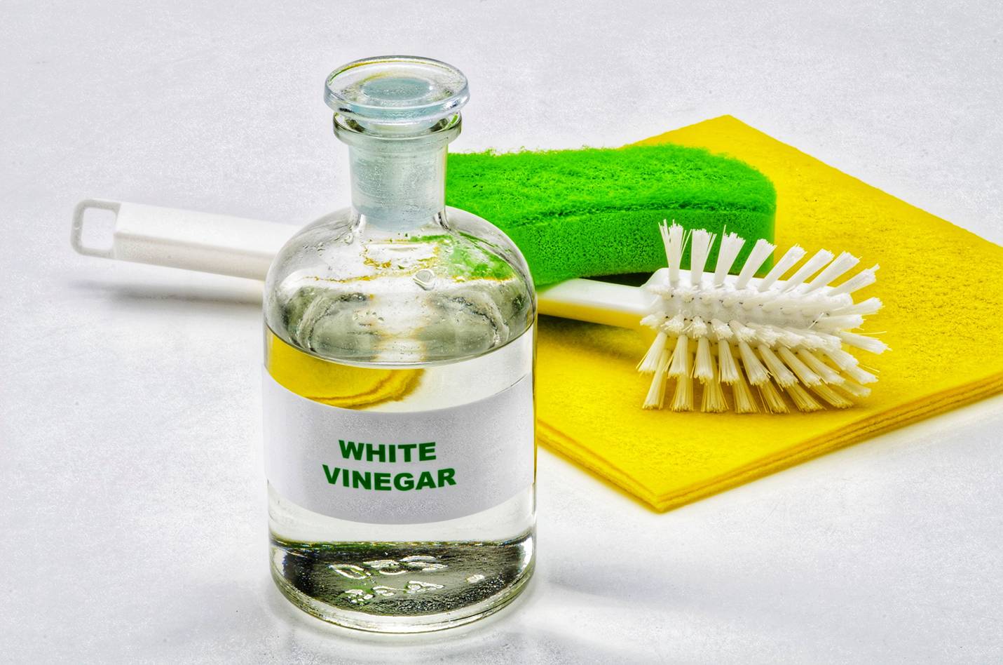 Vinegar Bottle With a Brush