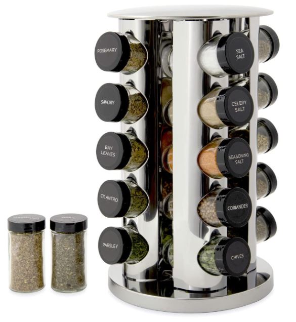 Kamenstein Revolving 20 Jar Countertop Rack Tower Organizer