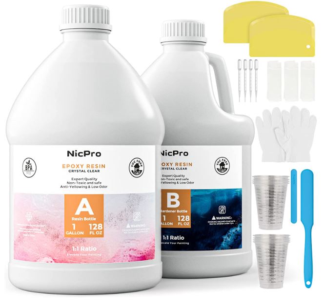 Nicpro 2 Gallon Crystal Clear Epoxy