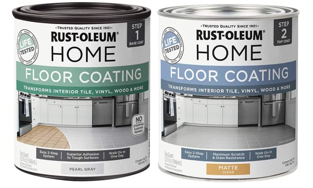 Rust Oleum Home Interior Floor Coating Kit Matte Pearl Gray