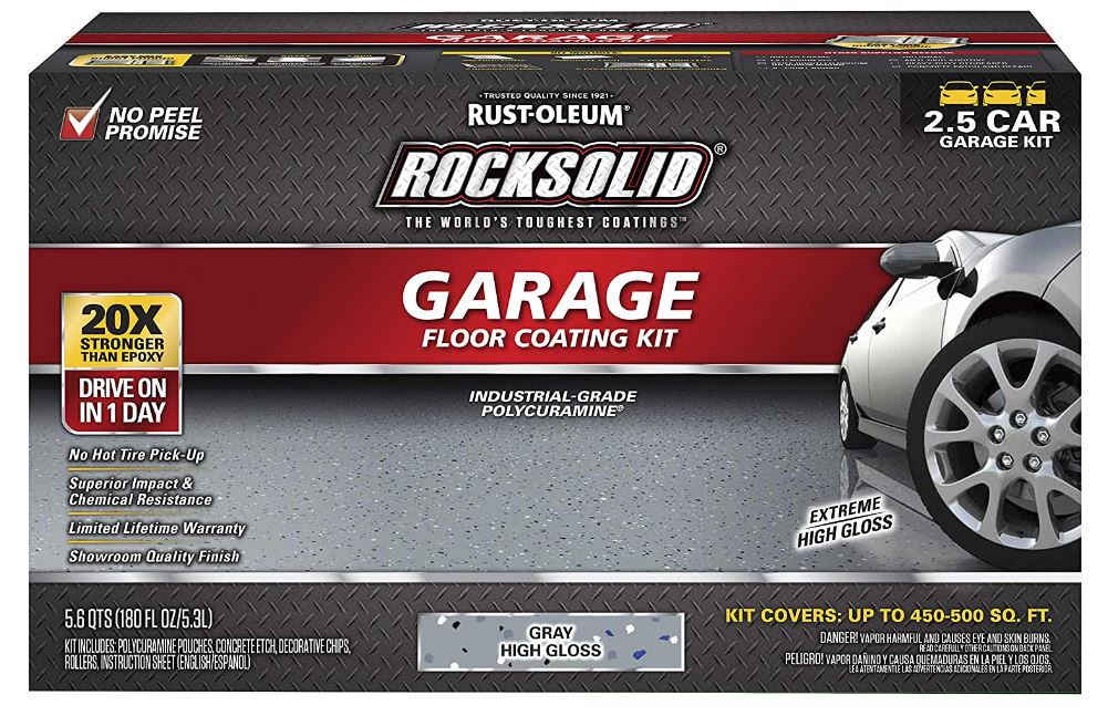 Rust Oleum Rocksolid Polycuramine Garage Floor Coating