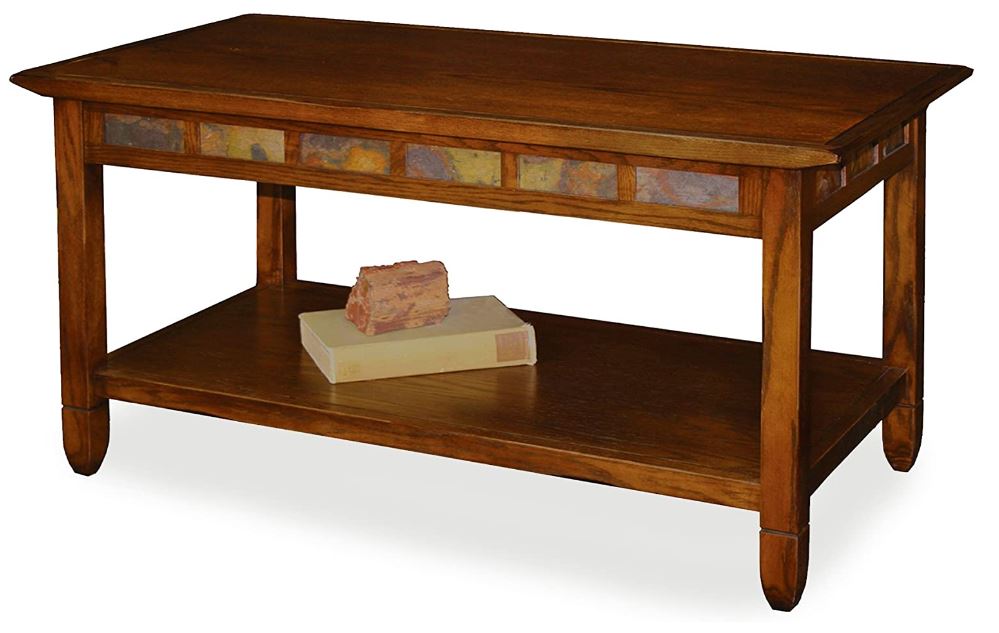 Rustic Slate Rectangular Coffee Table