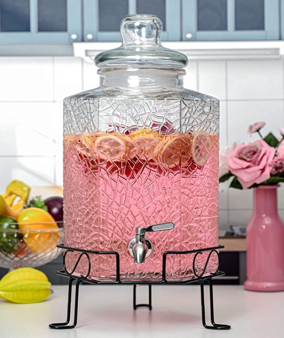 2.5 Gallons Glass Drink Dispenser