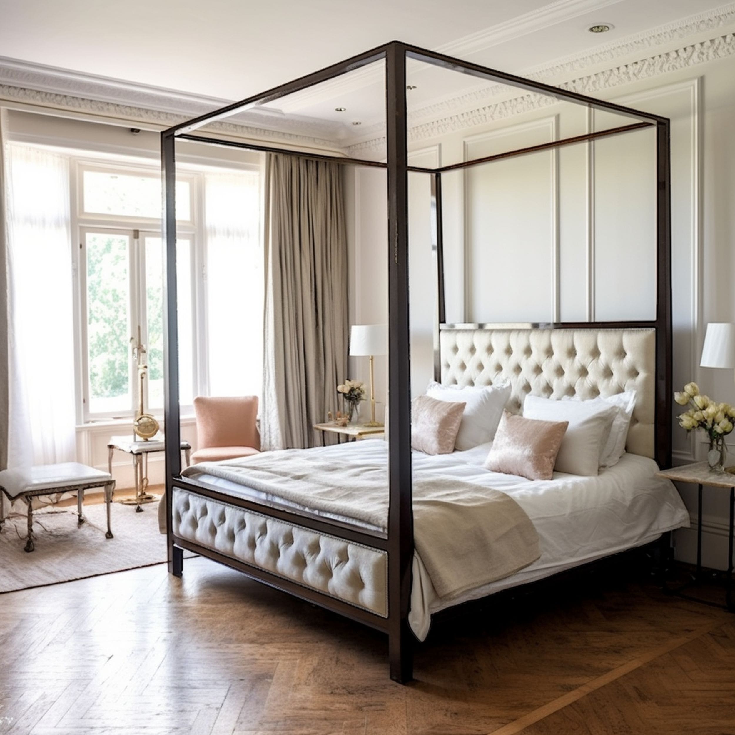 Four Poster Bed Featuring Regencycore Design Inspiration