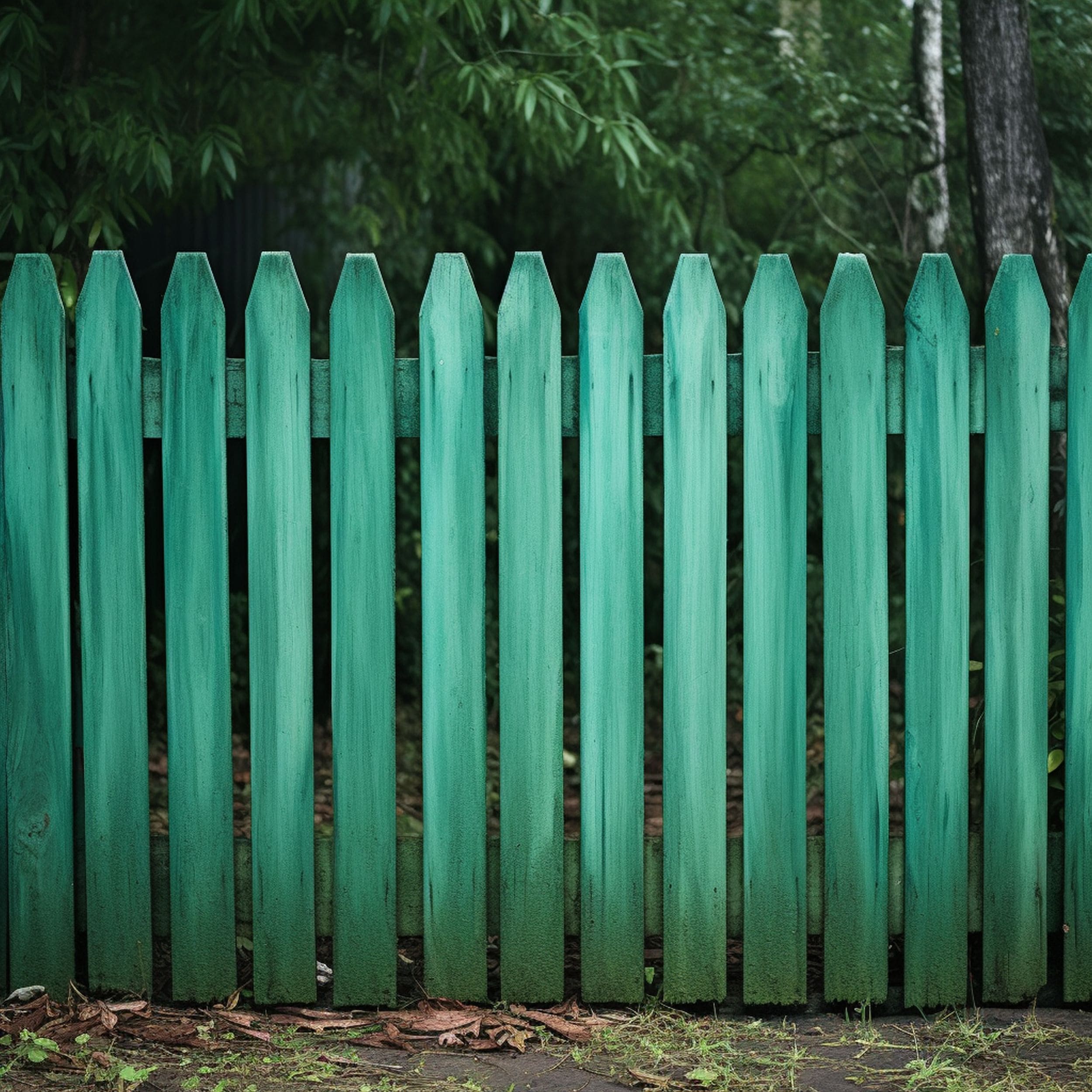 Green Painted Fence