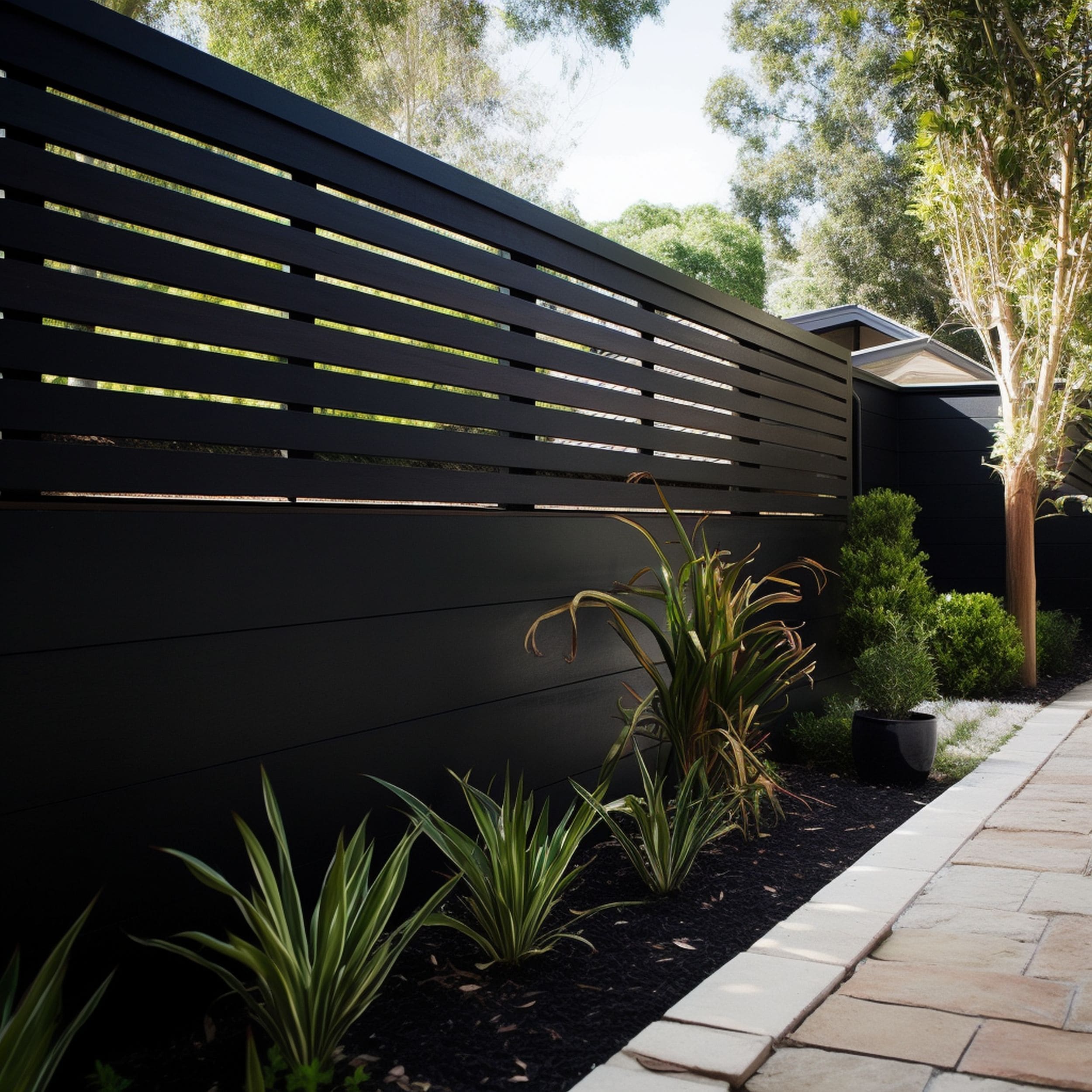 Black Painted Fence