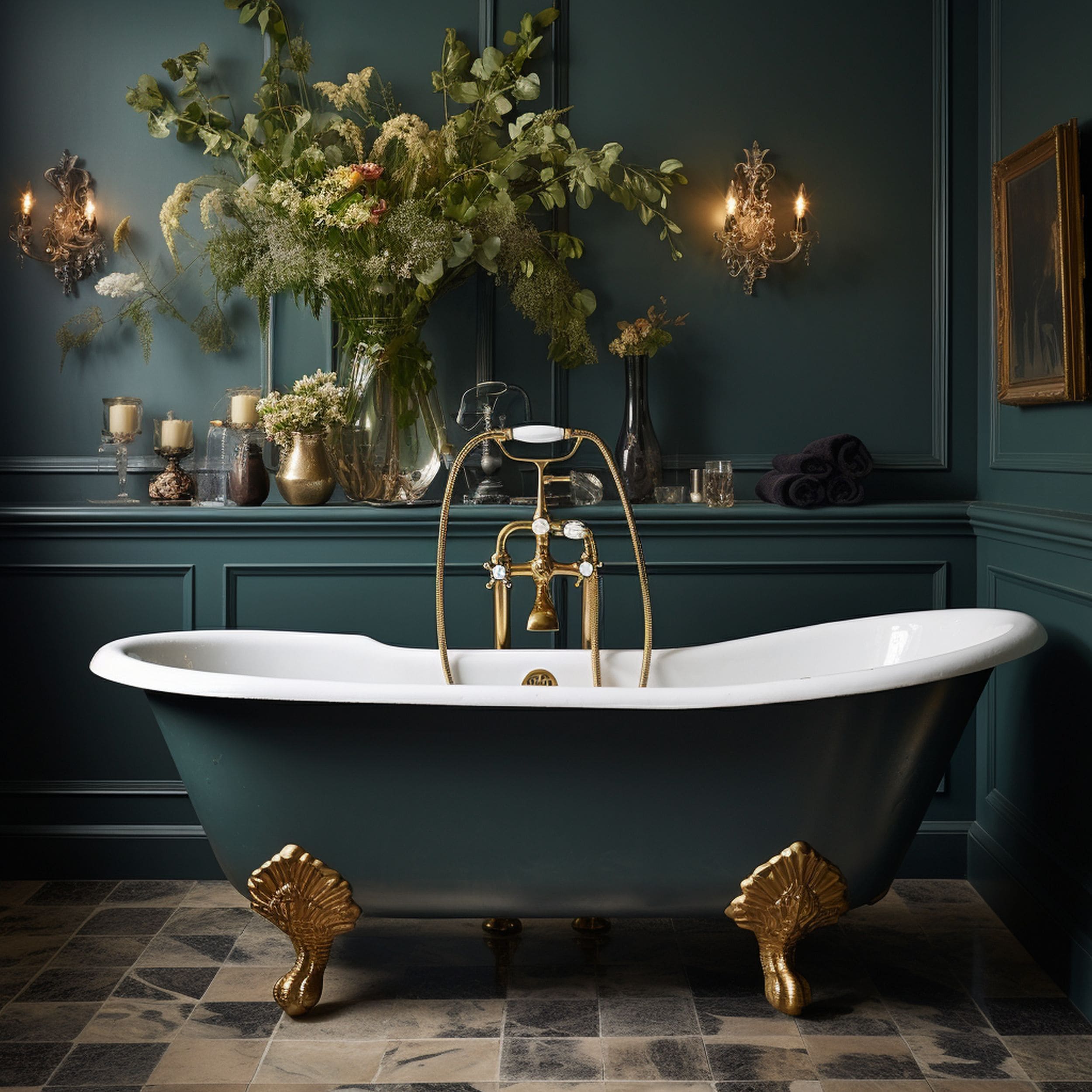 Clawfoot Tub in Regencycore Bathroom