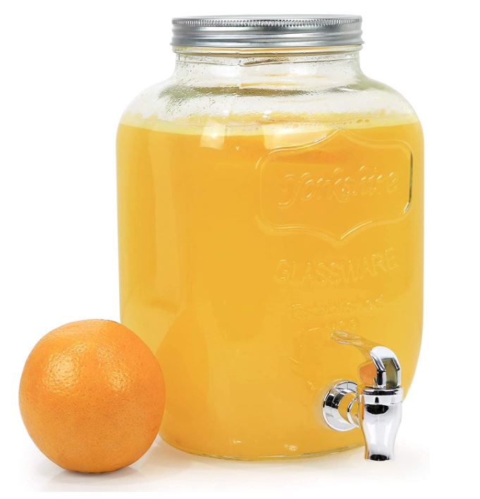 Glass Drink Dispenser for Parties 1 Gallon
