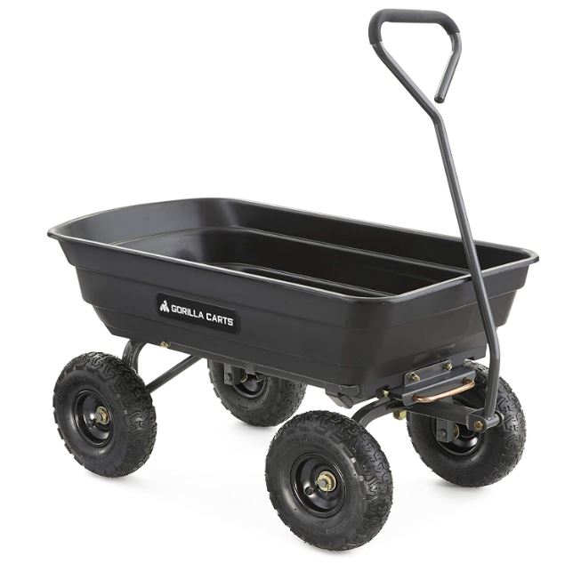 Poly Garden Dump Cart With Steel Frame