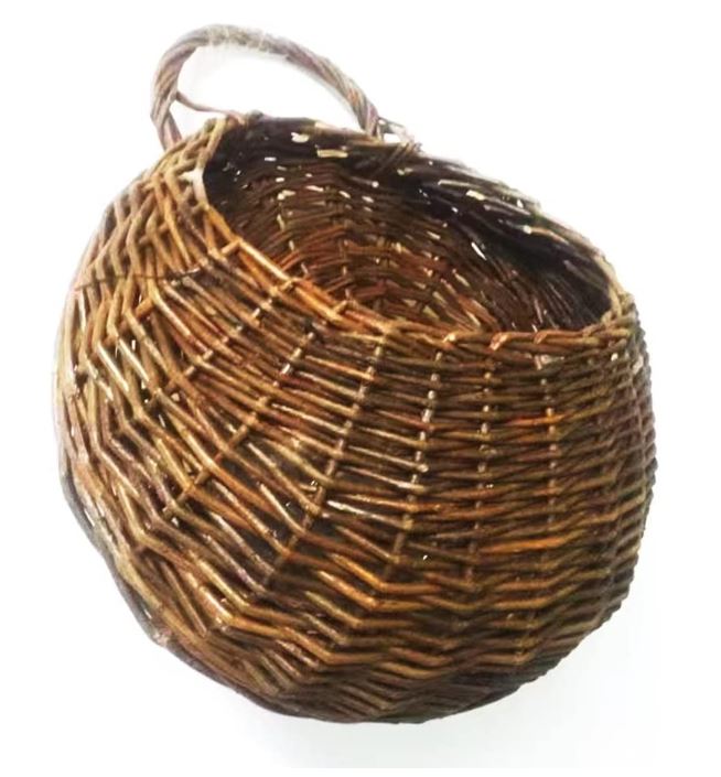Handmade Woven Hanging Basket Natural Wicker