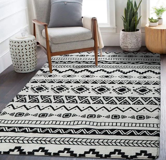 Lahome BoHo Geometric Washable Area Rug
