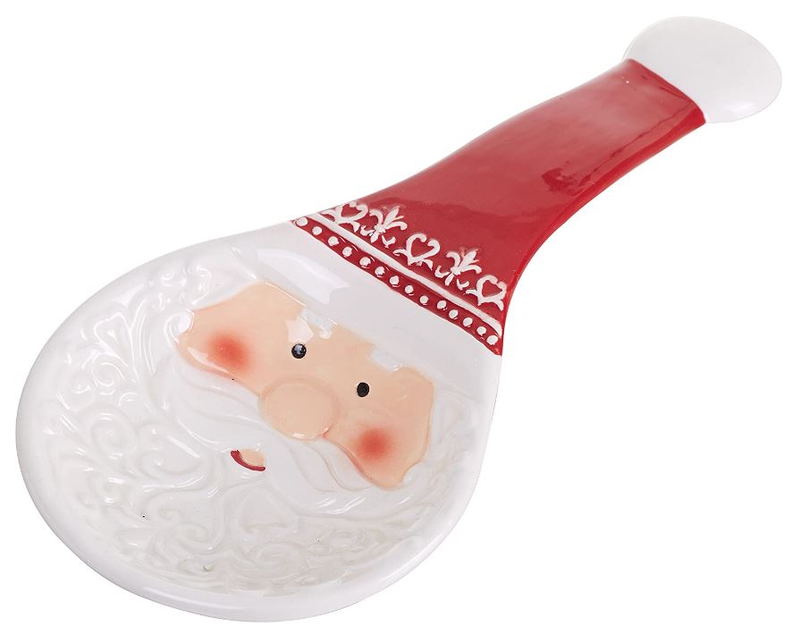 Nordic Santa Claus Head Ceramic Christmas Spoon Rest