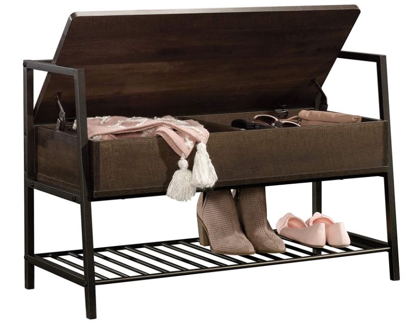 Storage Bench Smoked Oak Color