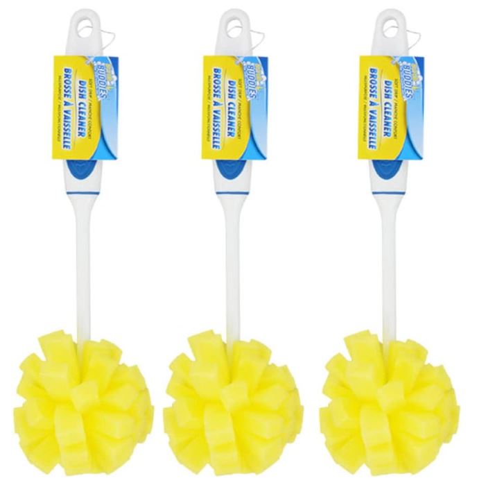 Scrub Buddies Dishwashing Foam Sponges With Handle