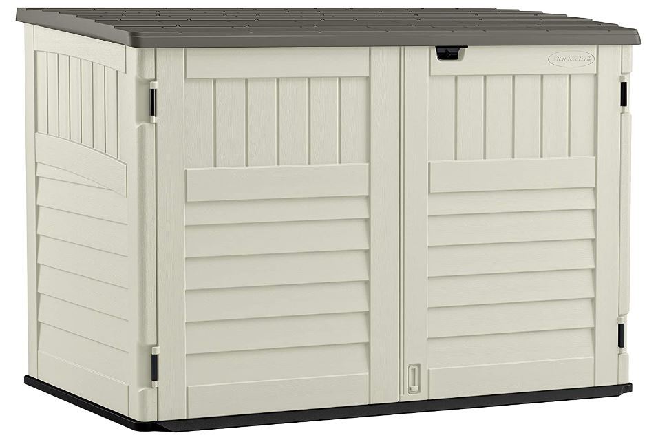 White Horizontal Stow Away Storage Shed