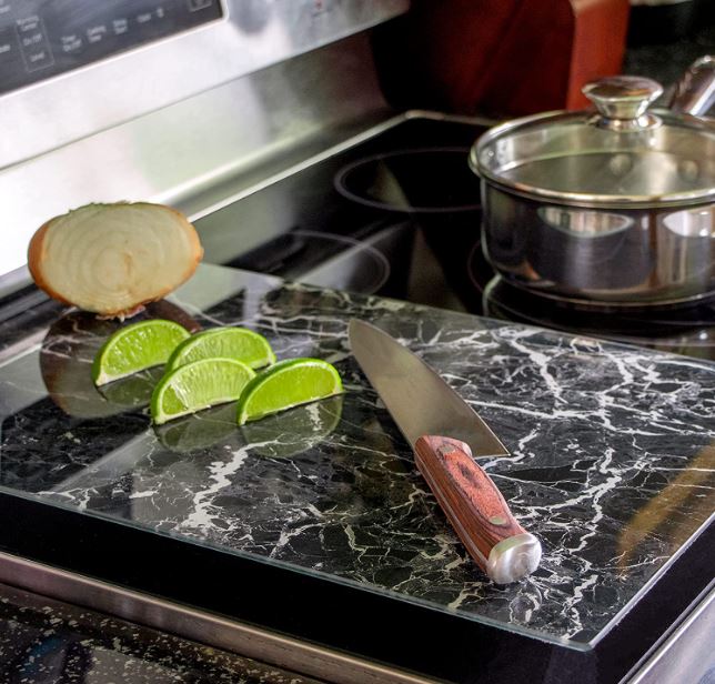 Tempered Glass Stove Cover and Cutting Board