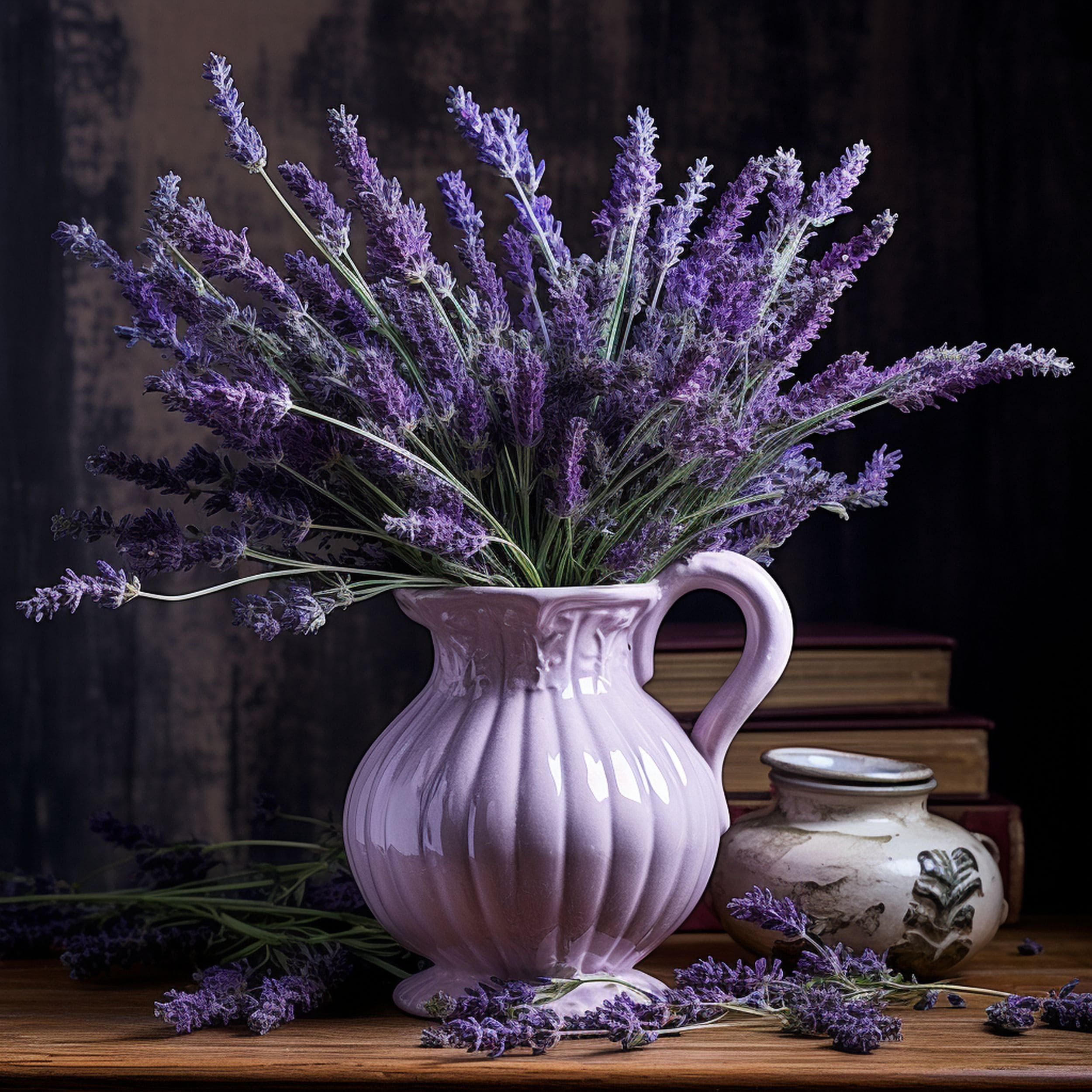 Lavender in Rustic Vase