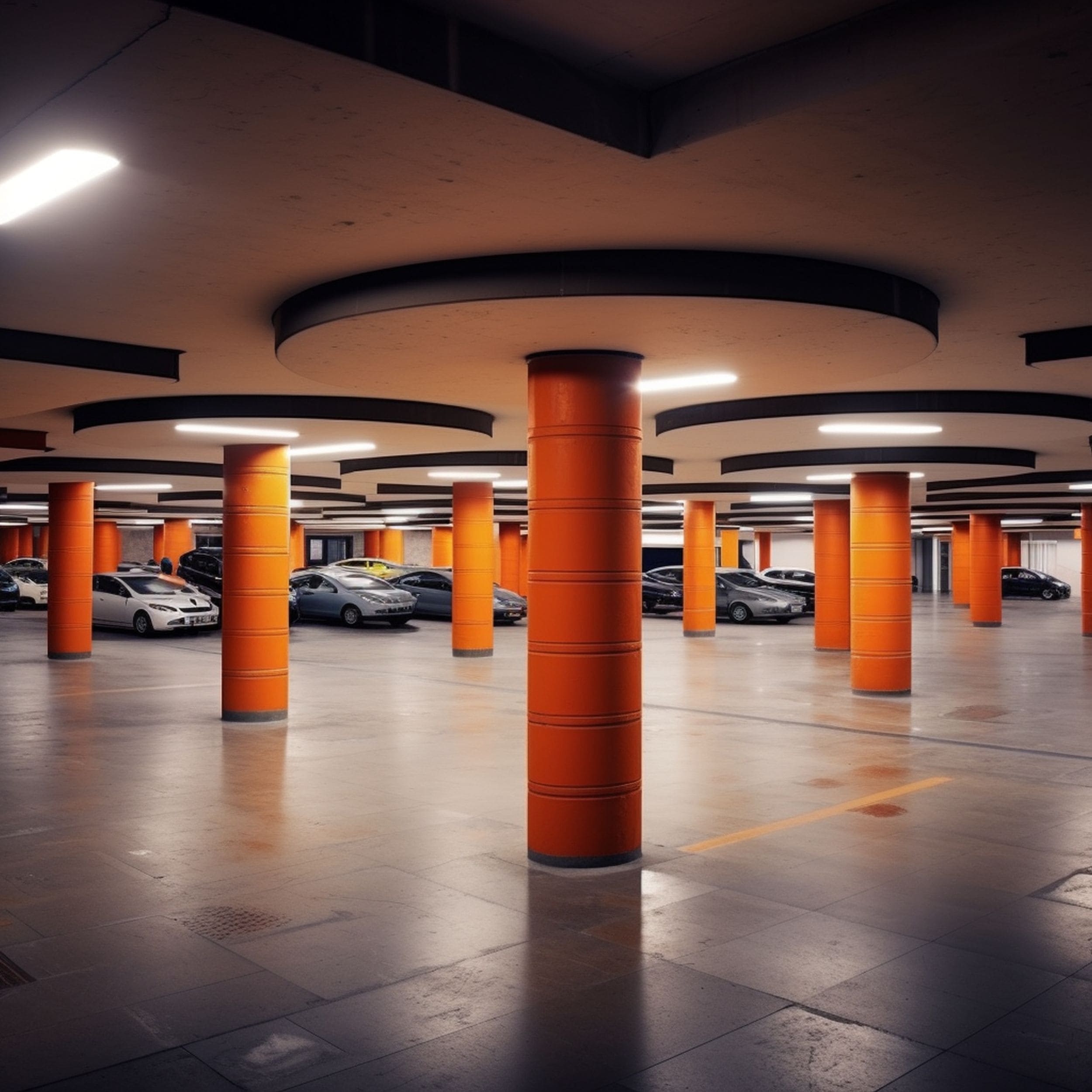 Underground Building Parking Lot