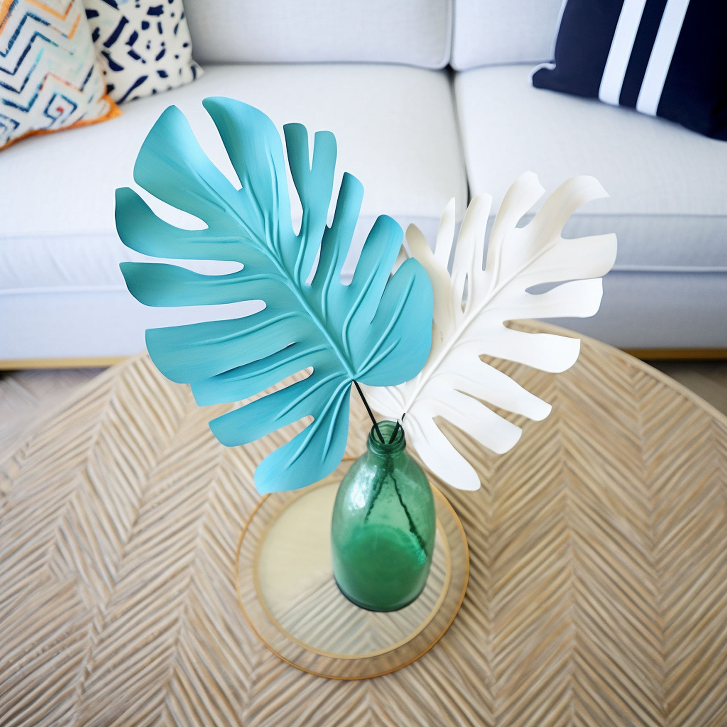 DIY Painted Palm Leaves Decorations