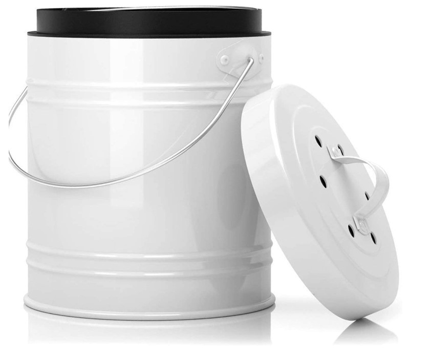 White Countertop Composting Bin