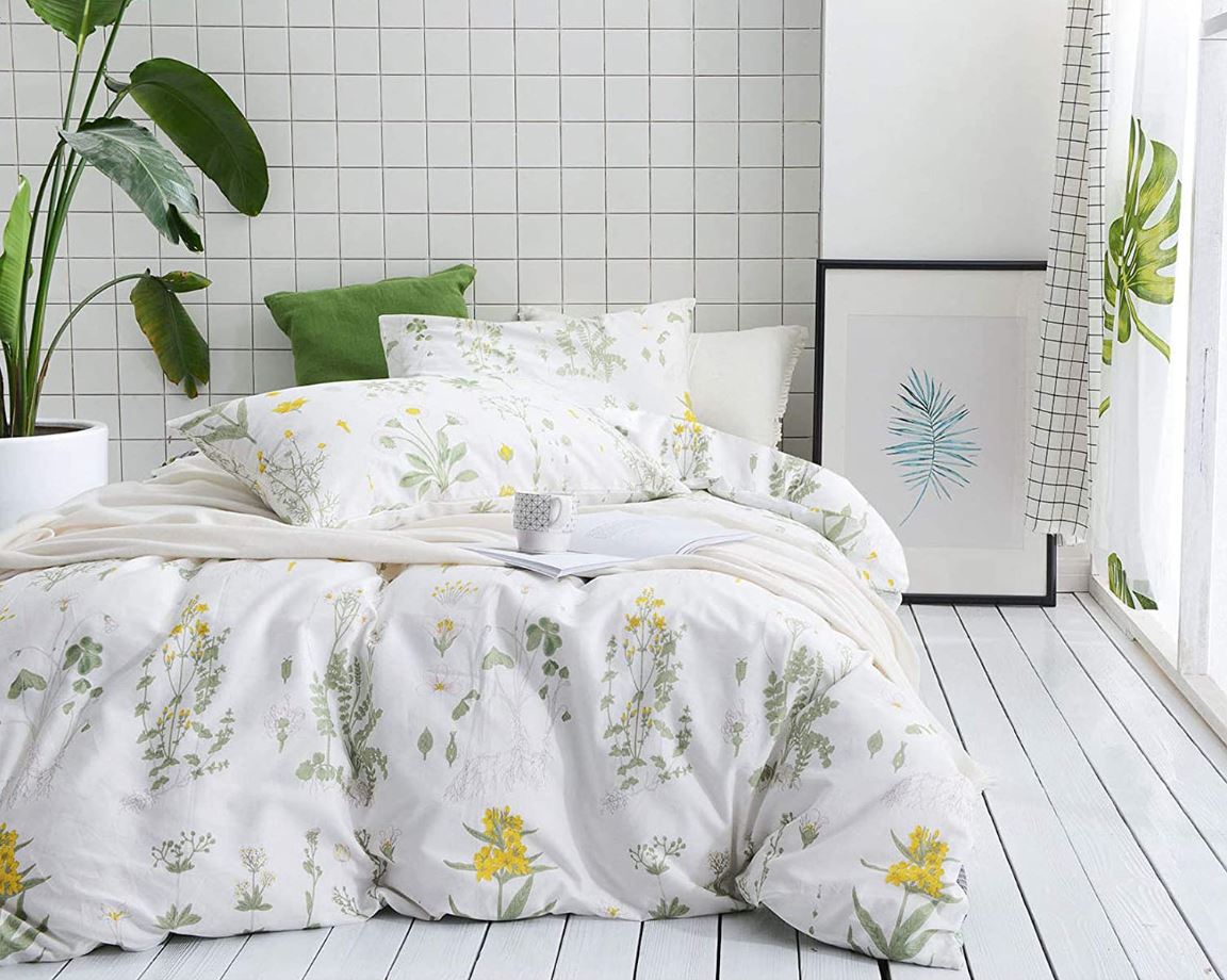Flowers and Plants Duvet Cover