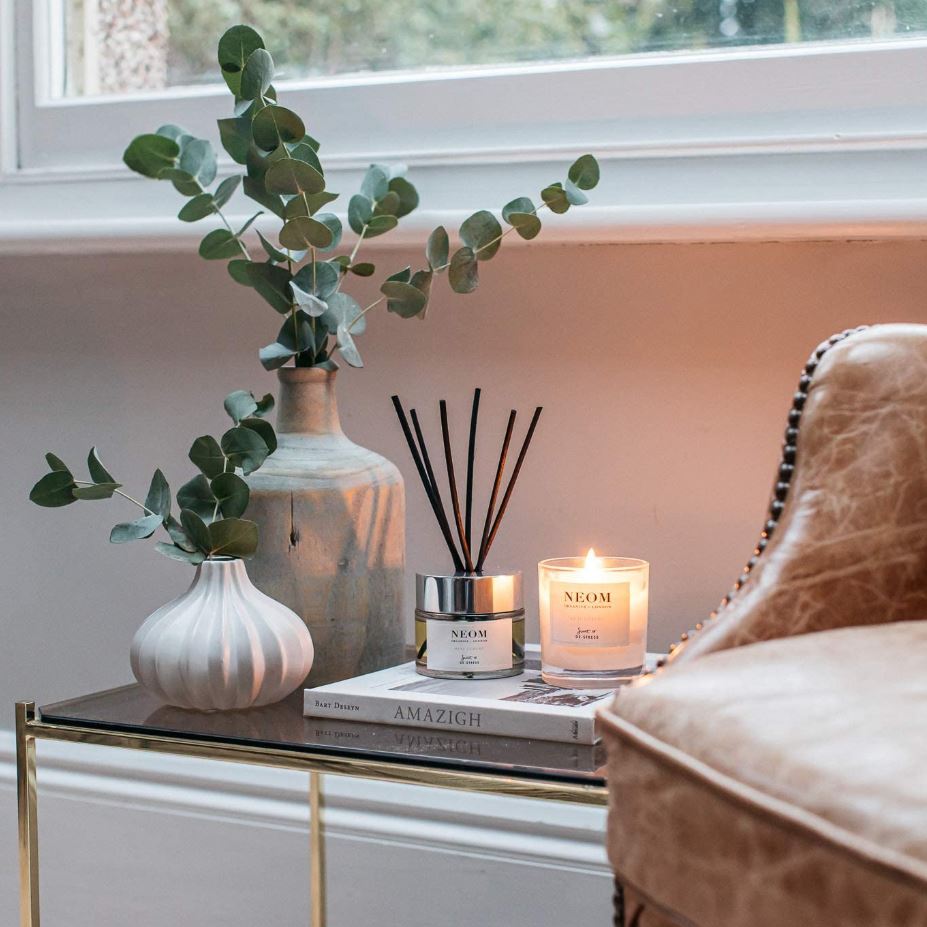 NEOM Candle in Living Room