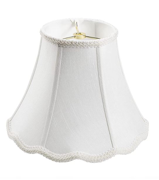 White Bell Scalloped Lamp Shade