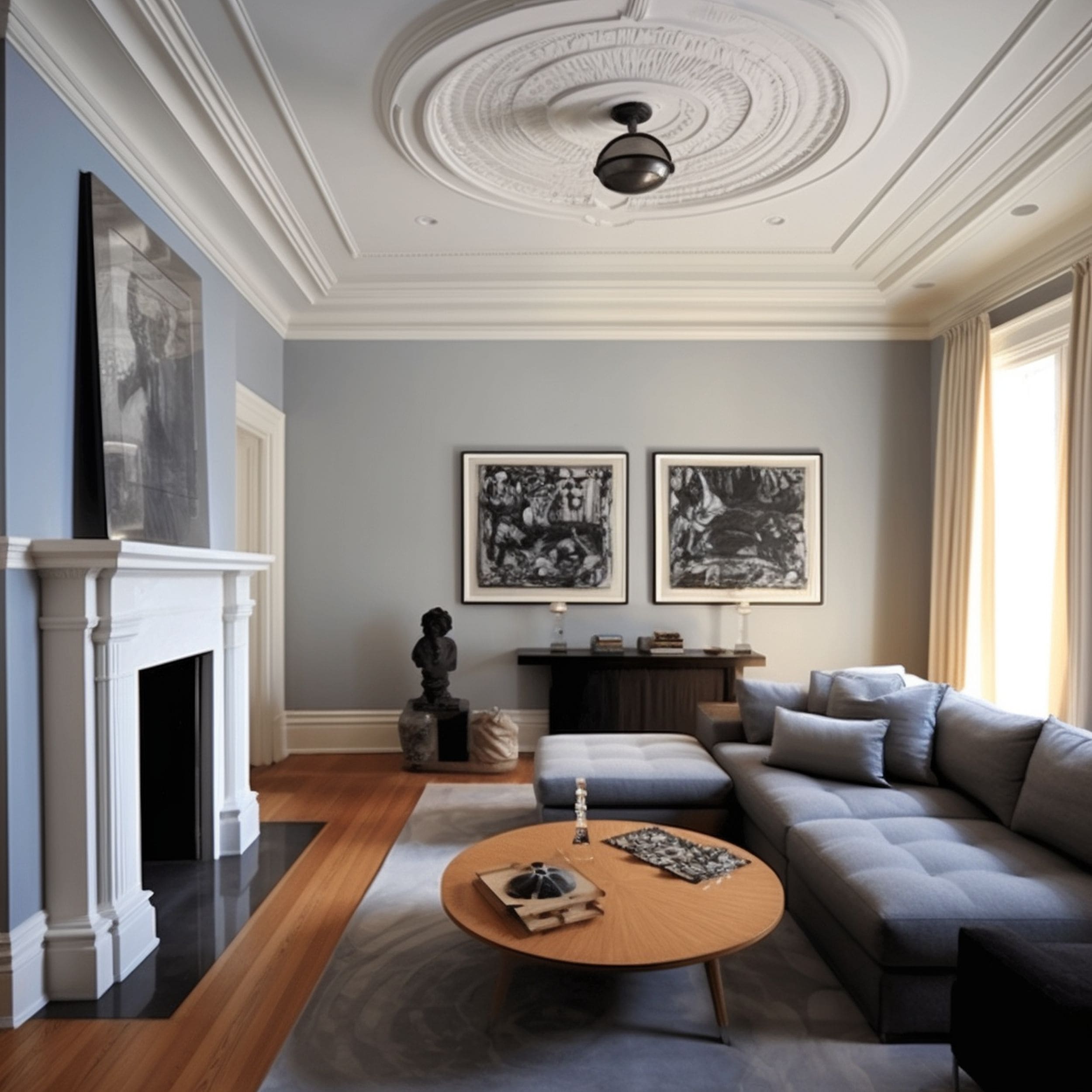 Ceiling Medallion in Living Room