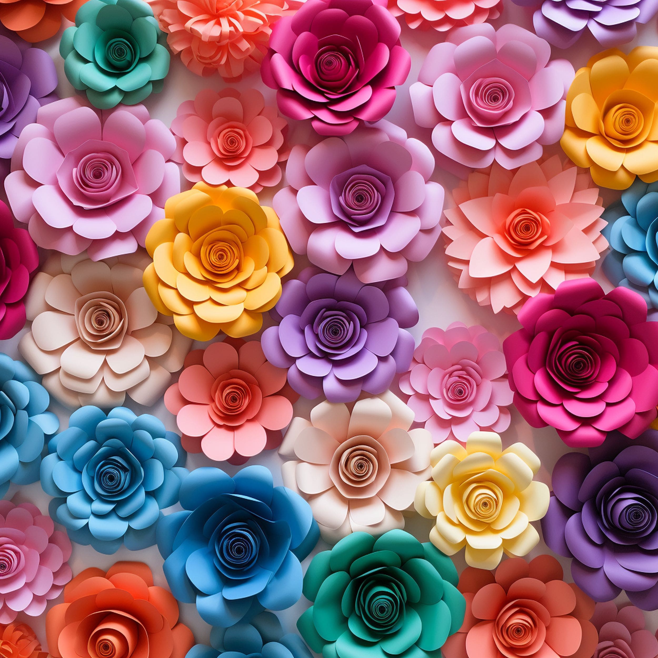 DIY Rainbow Paper Flowers