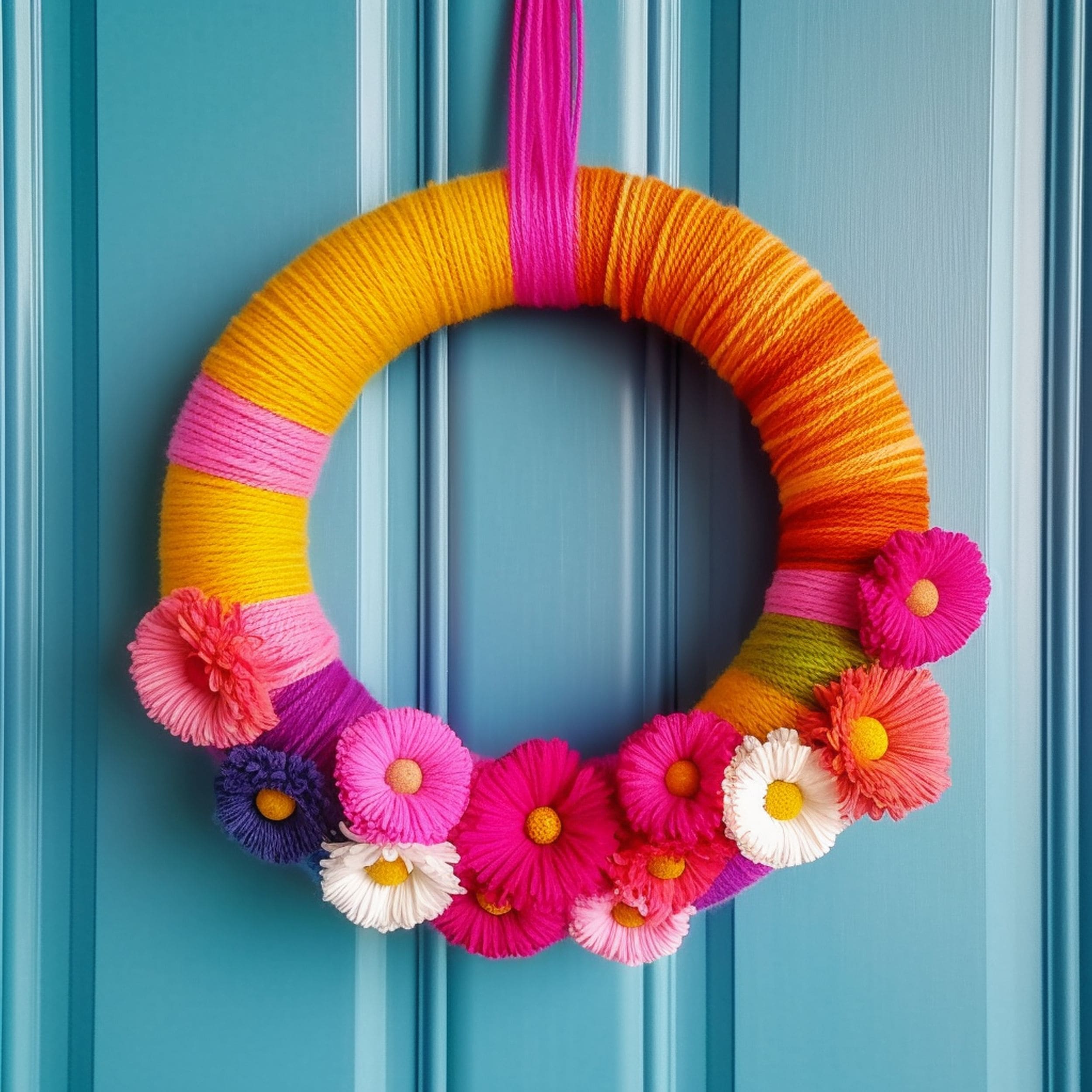 Colorful DIY Summer Wreath