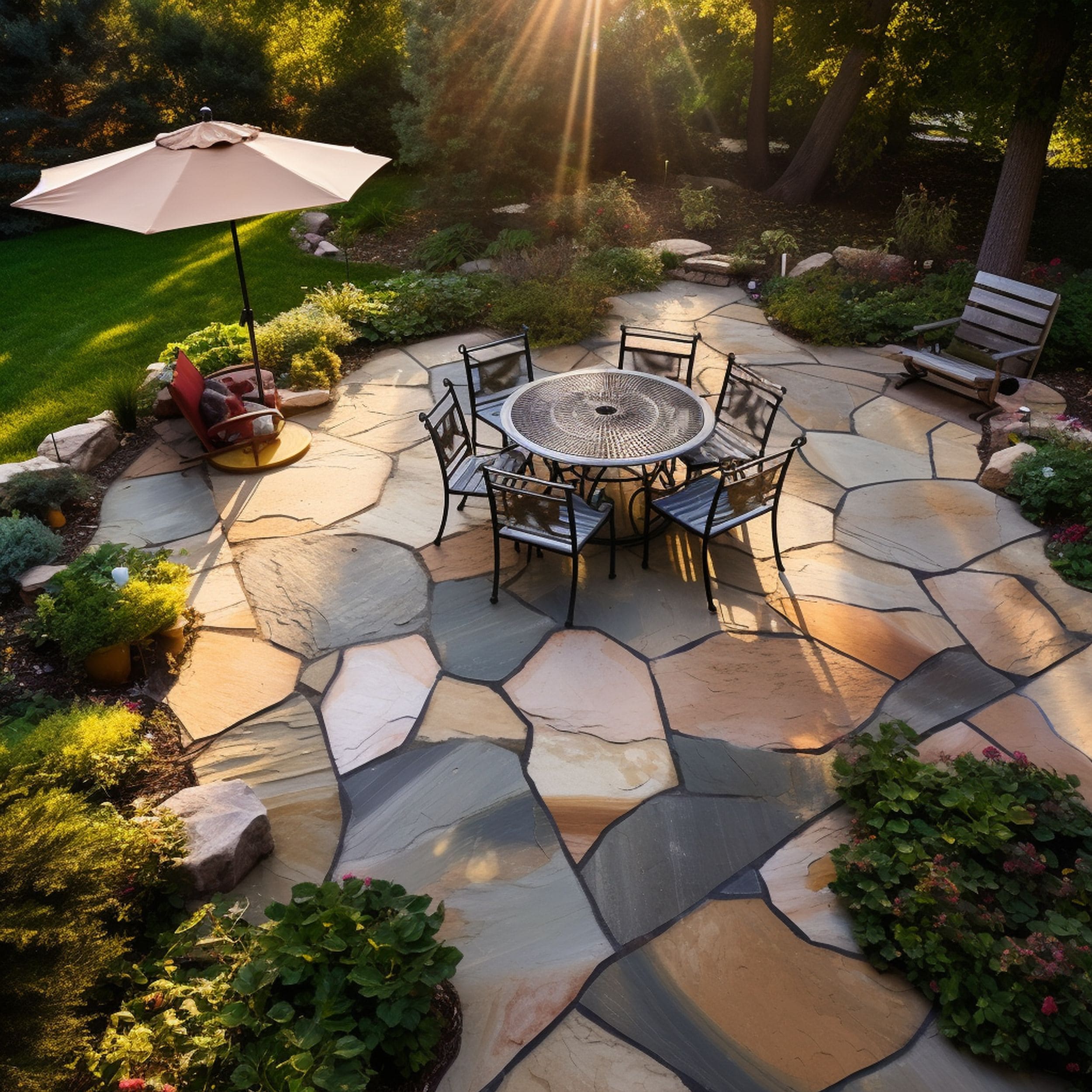 Random Shaped Flagstone Patio
