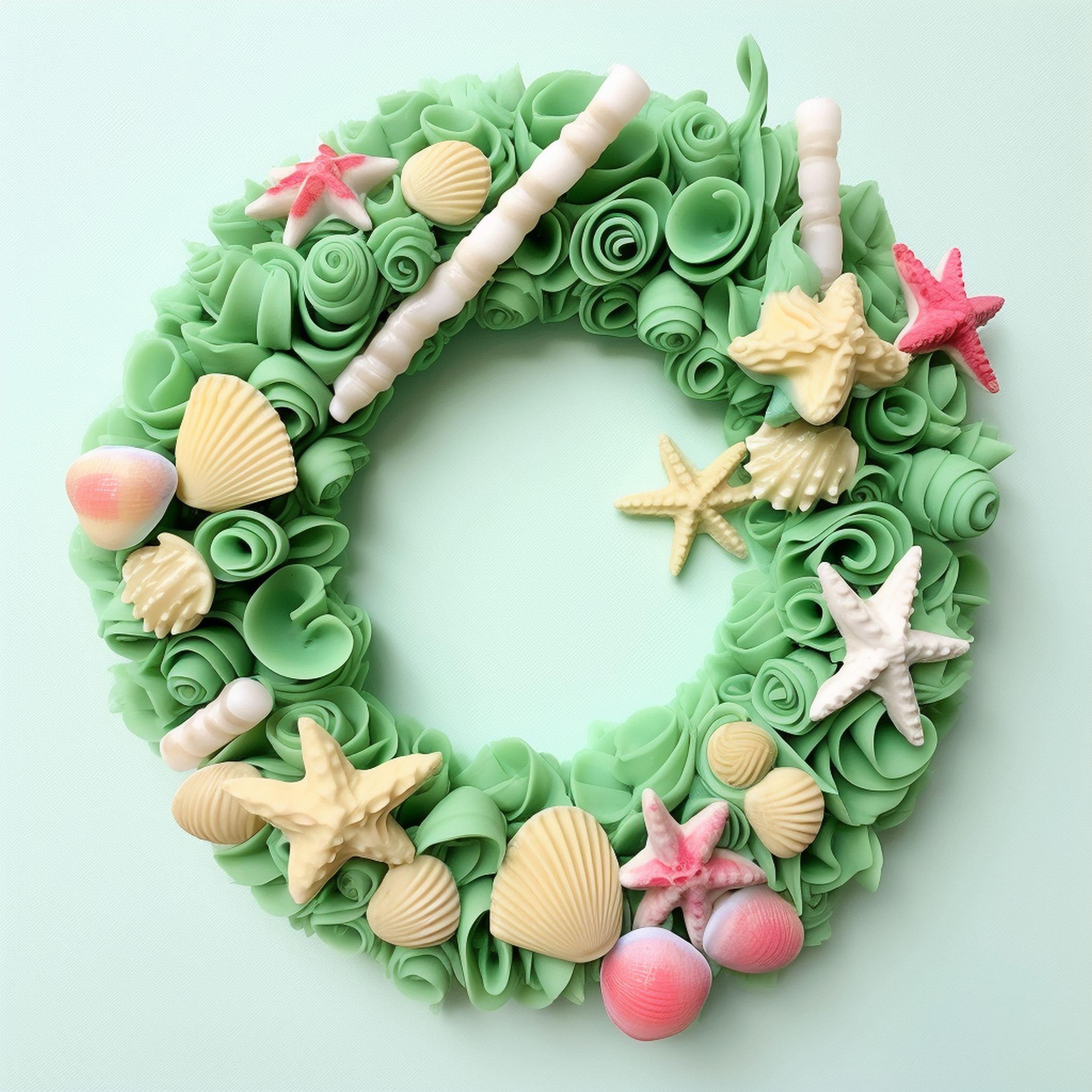 Coastal Painted Pasta Summer Wreath