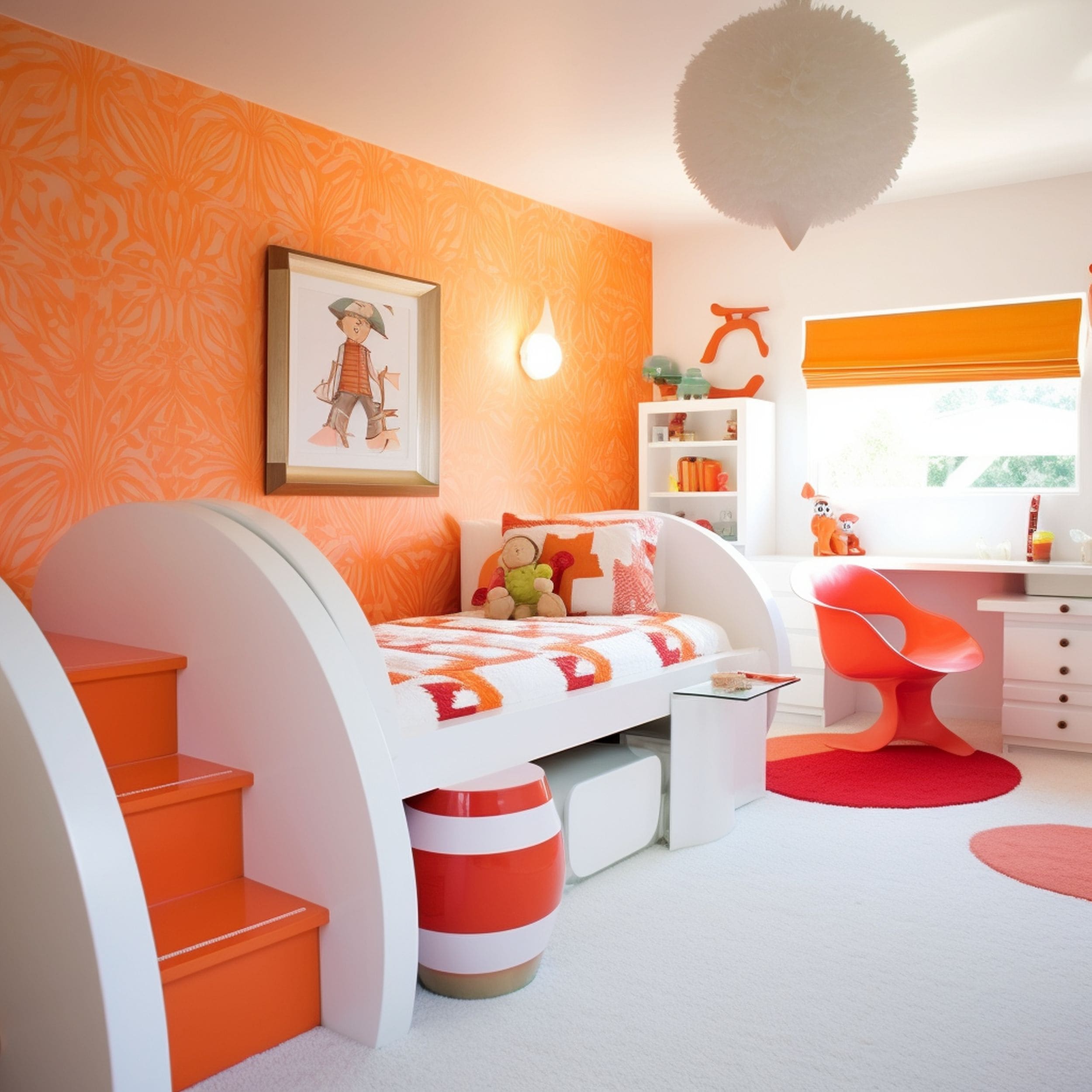 Orange Kids Bedroom