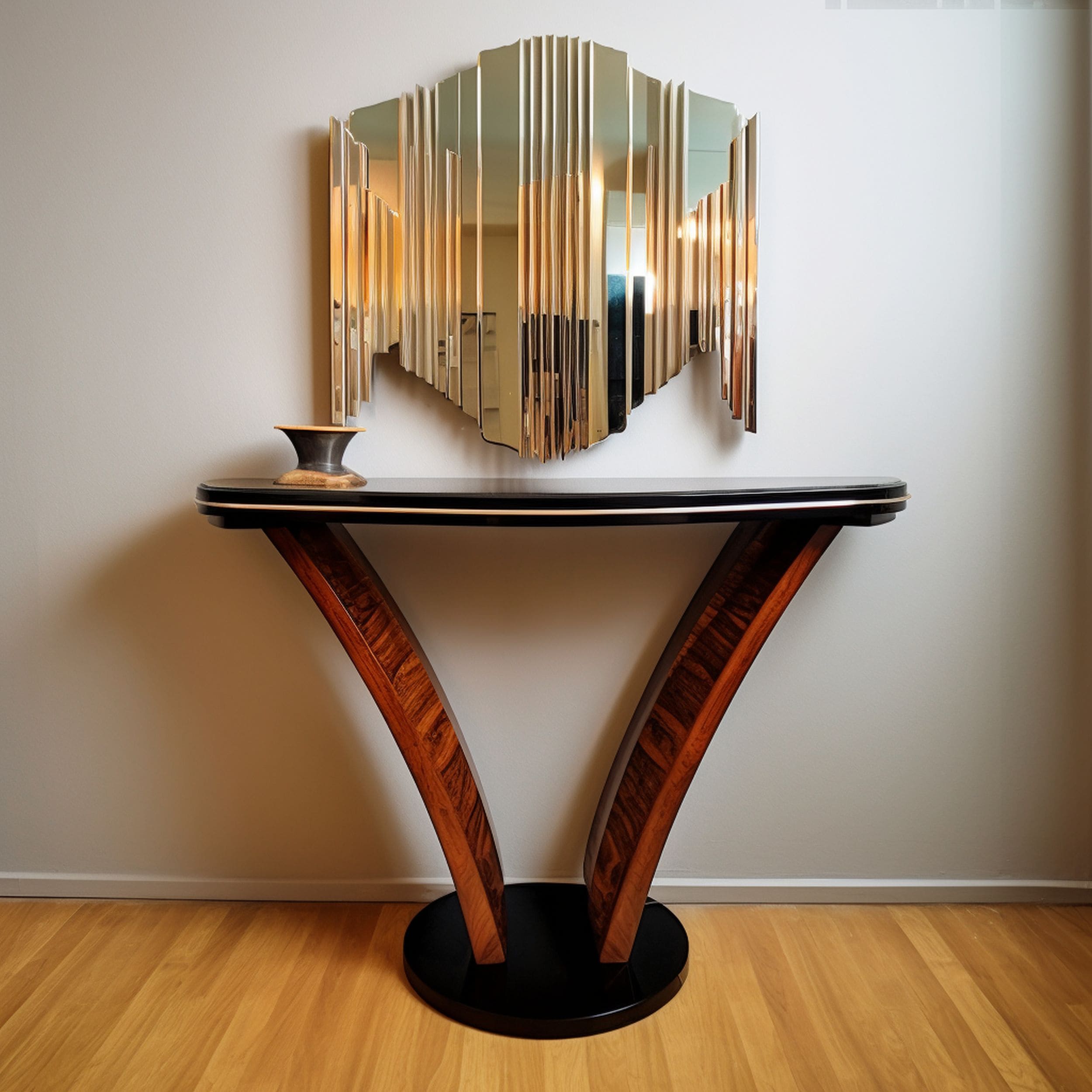 Art Deco Style Wood Console Table