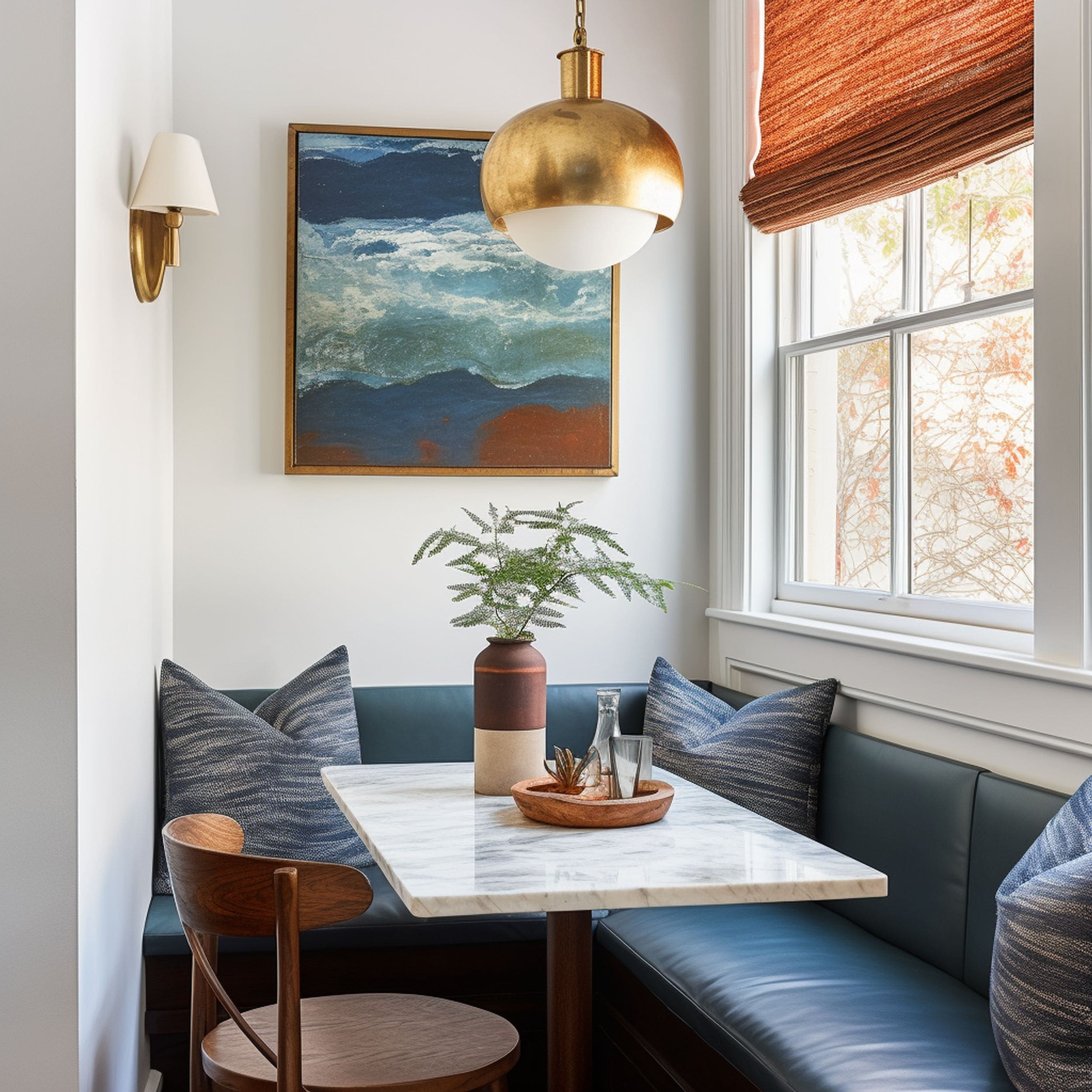 Small Blue Breakfast Nook