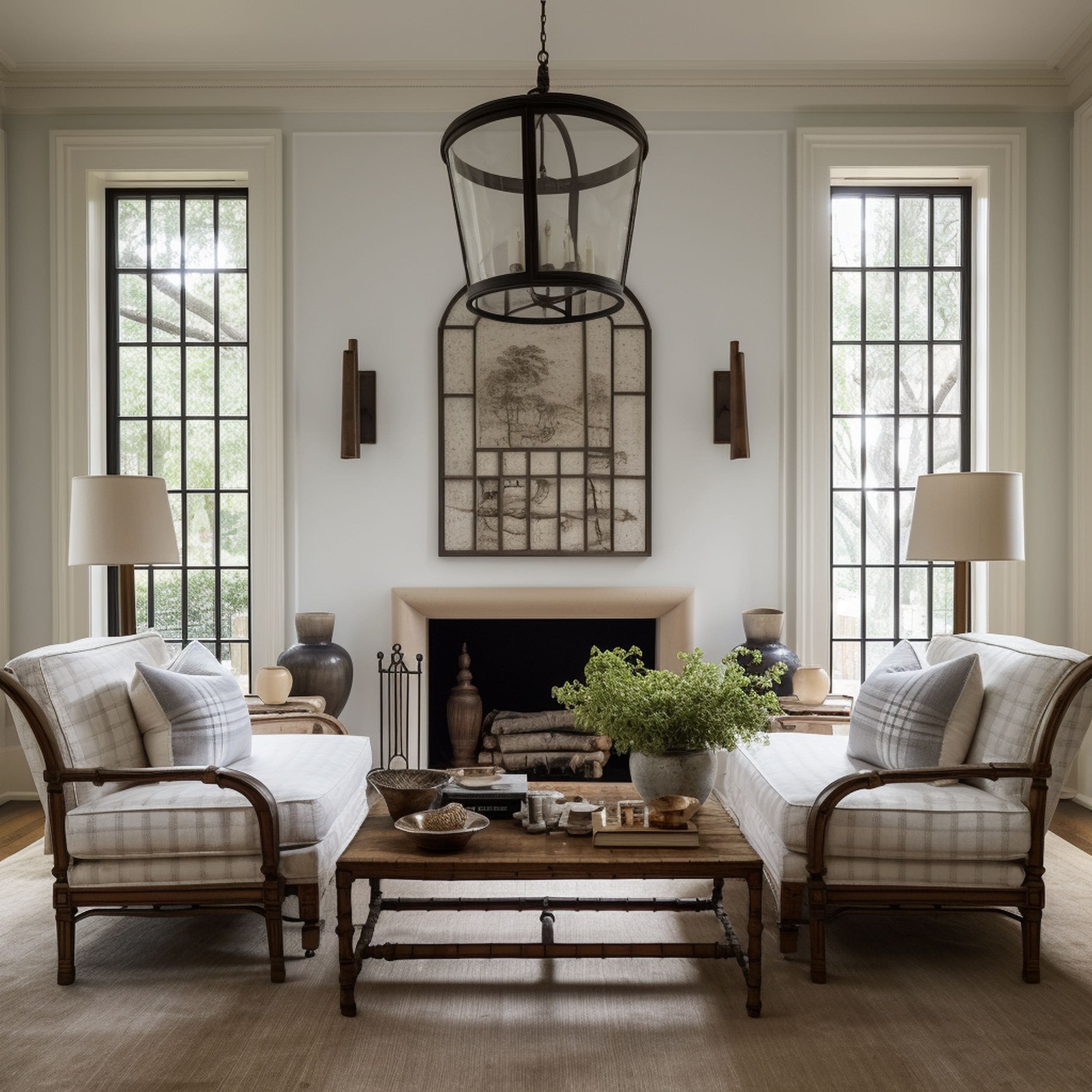 Living Room With Symmetrical Design