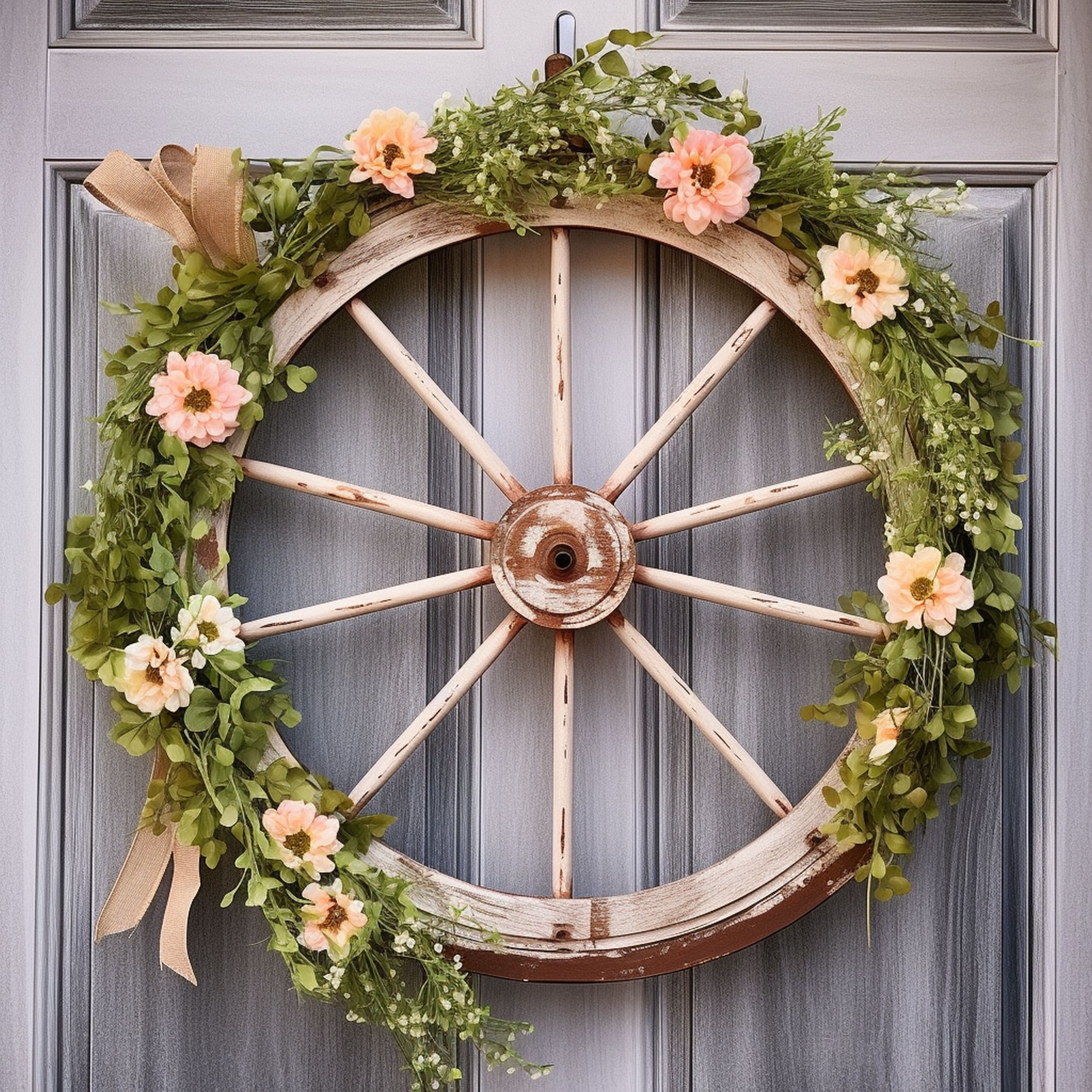 Wagon Wheel Summer Wreath