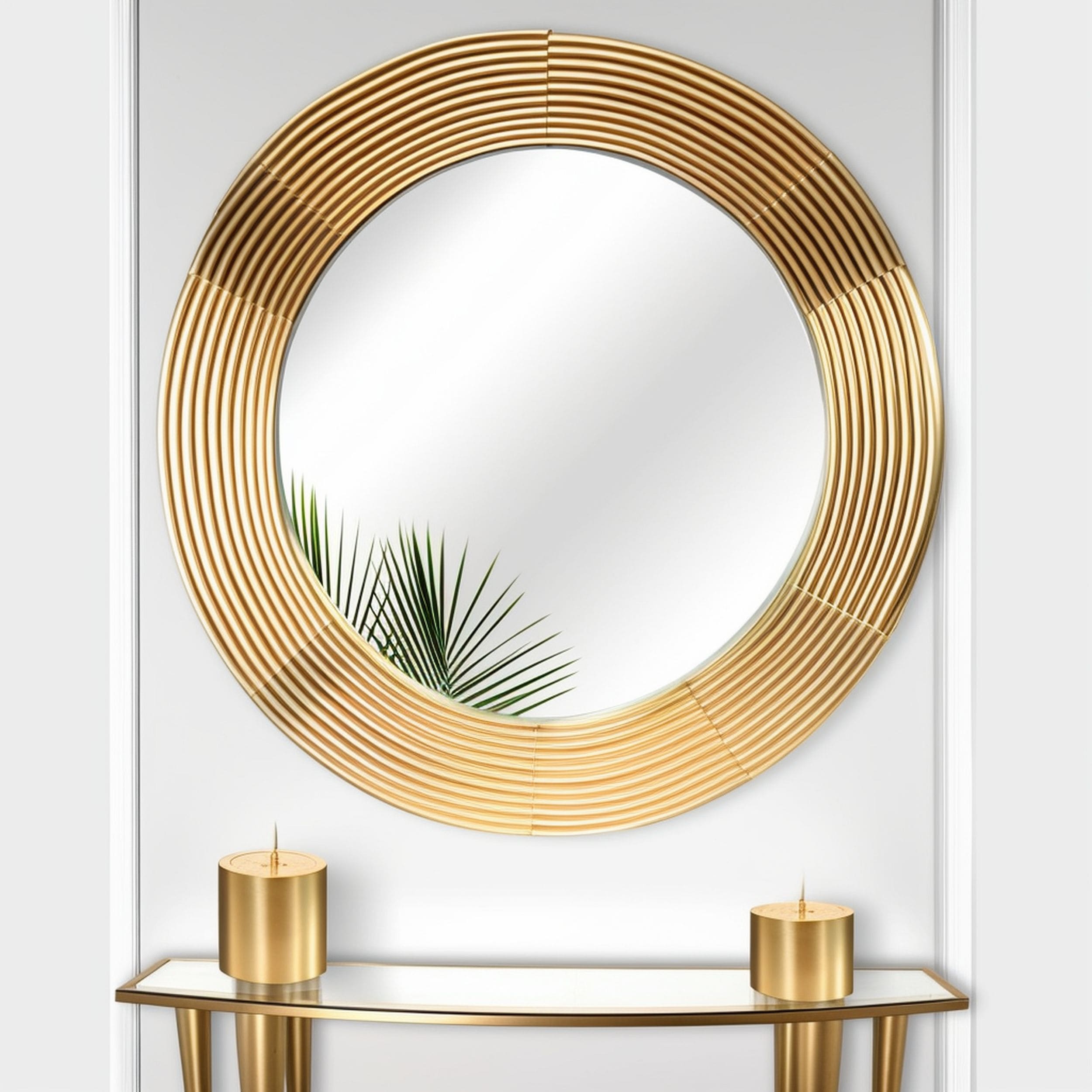 Art Deco Style Gold Frame Mirror