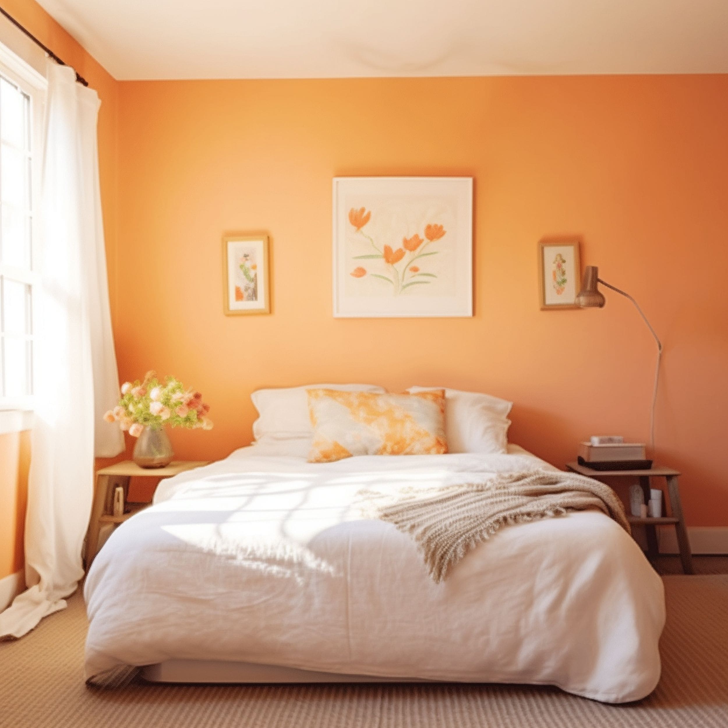 Apricot Orange Bedroom
