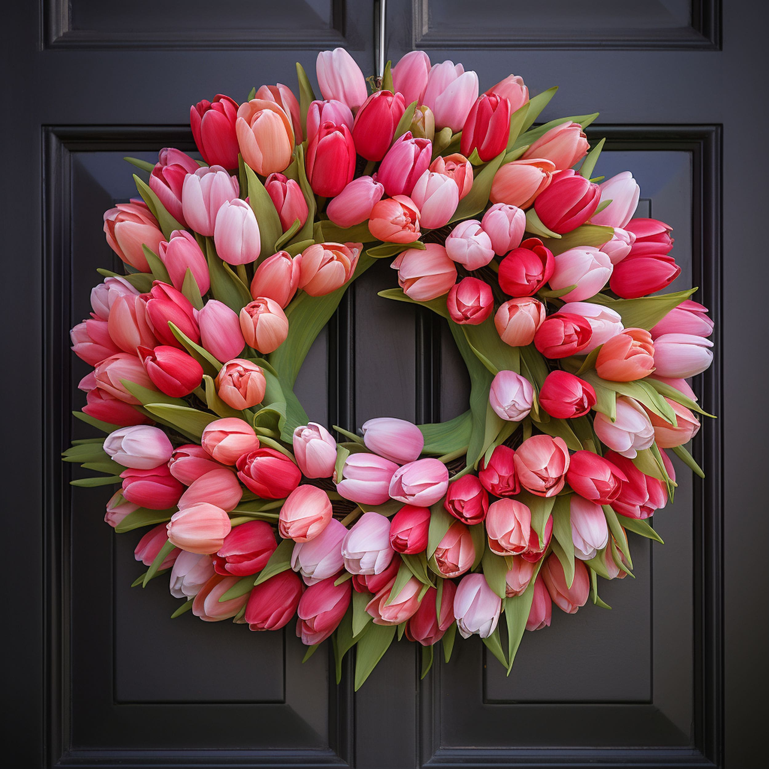 Tulip Flower Summer Wreath