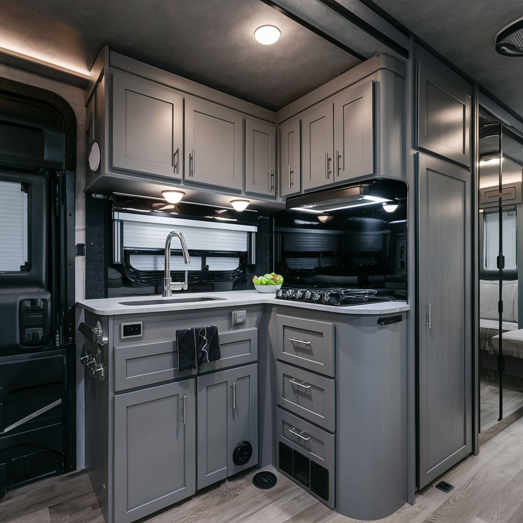 Gray RV Interior