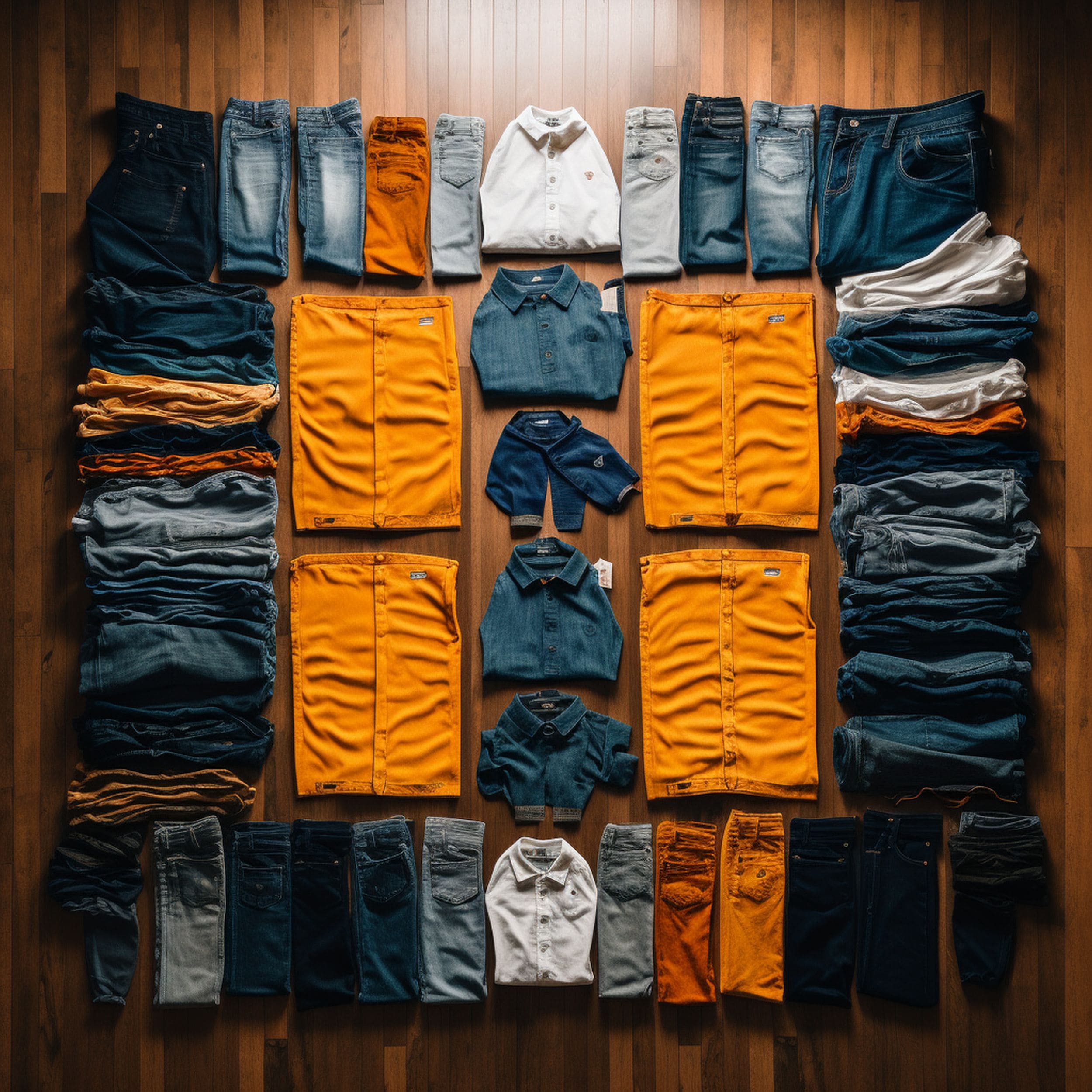 Clothes Being Sorted and Folded