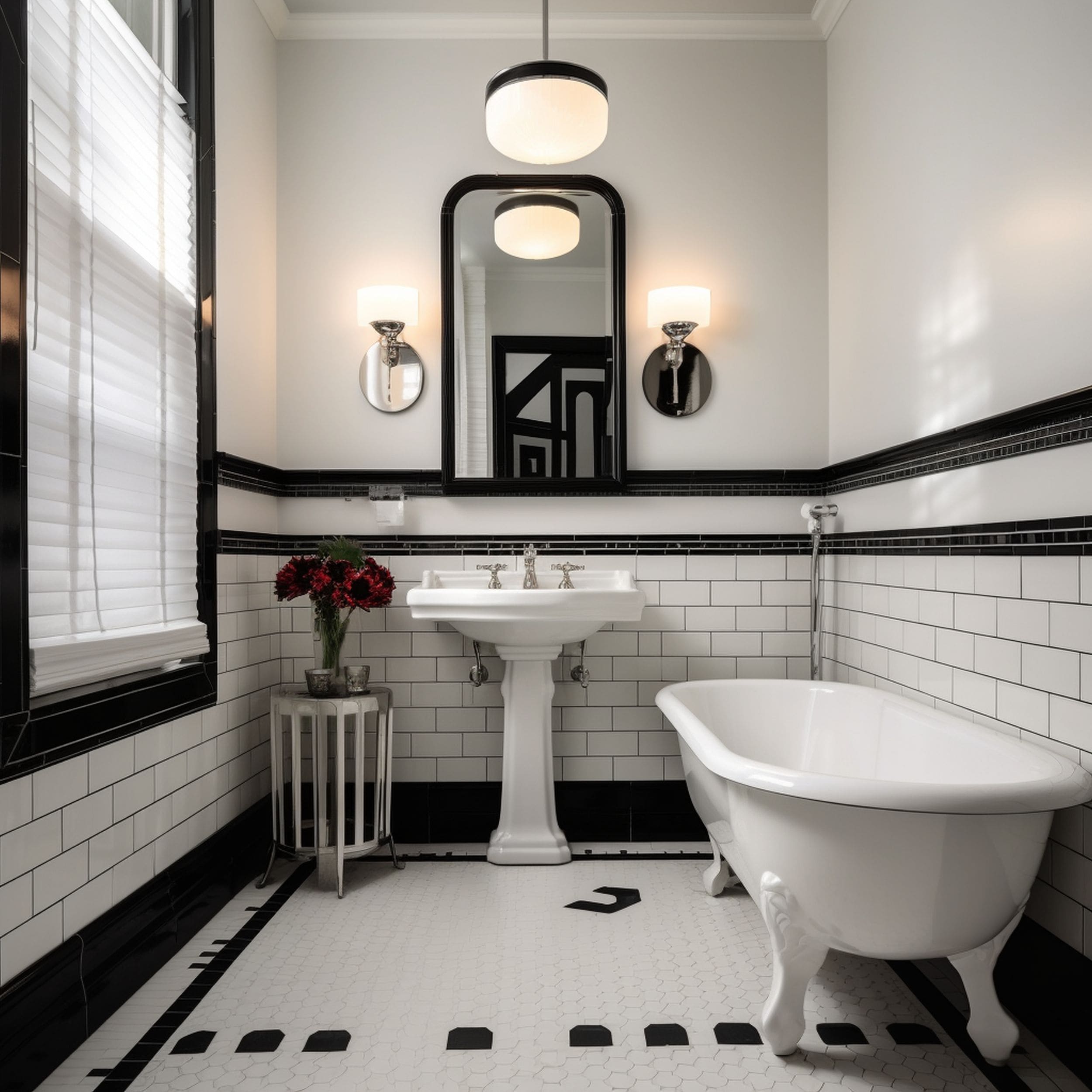 Art Deco Style Vintage Bathroom