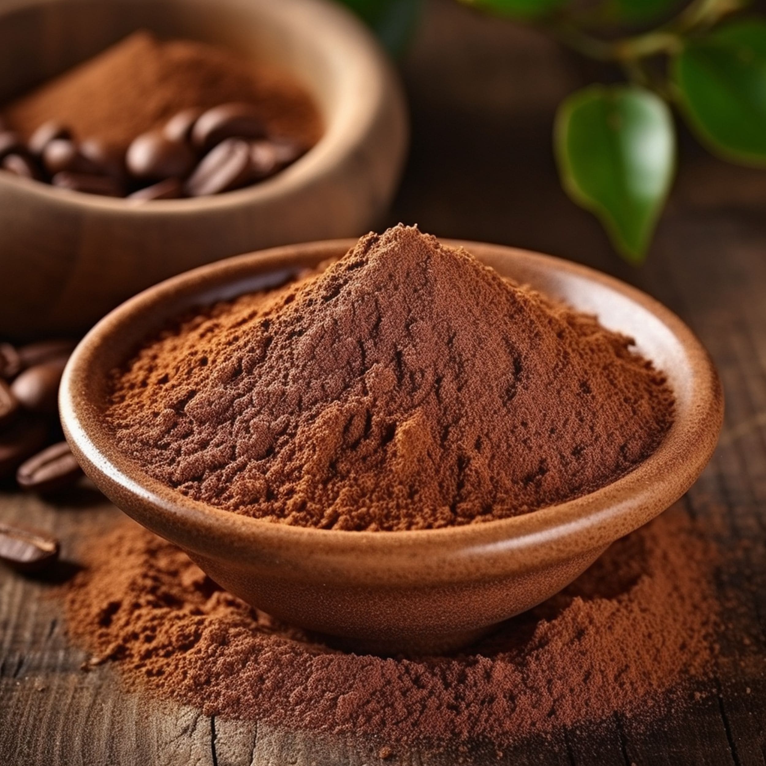 Ground Coffee in Small Bowl