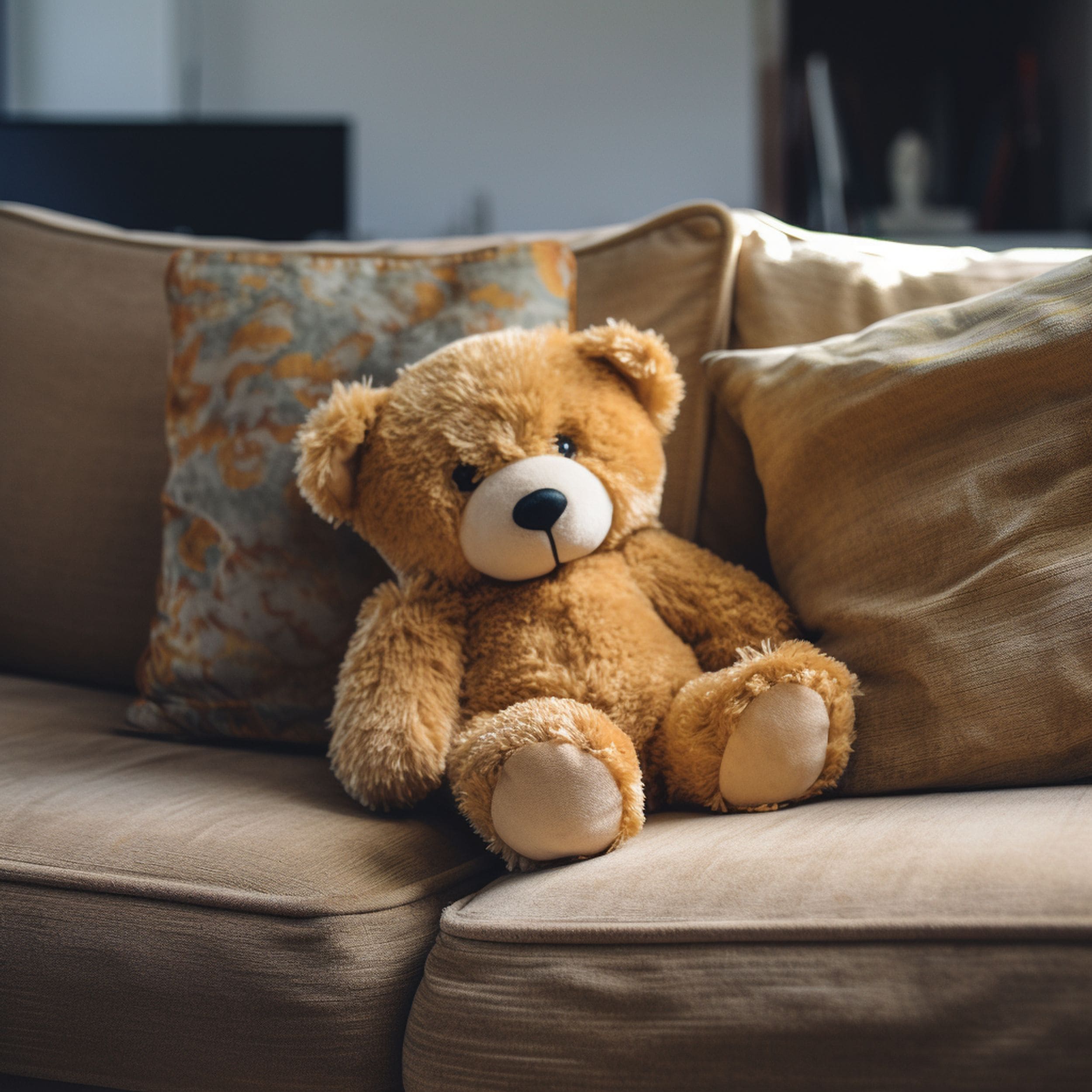 Teddy Bear on a Couch